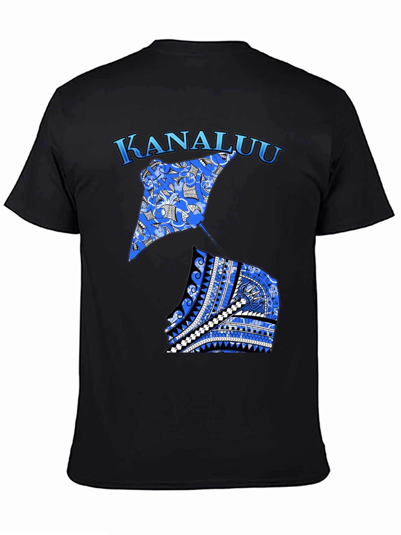 Kanaluu Stingray Graphic Black T-Shirt