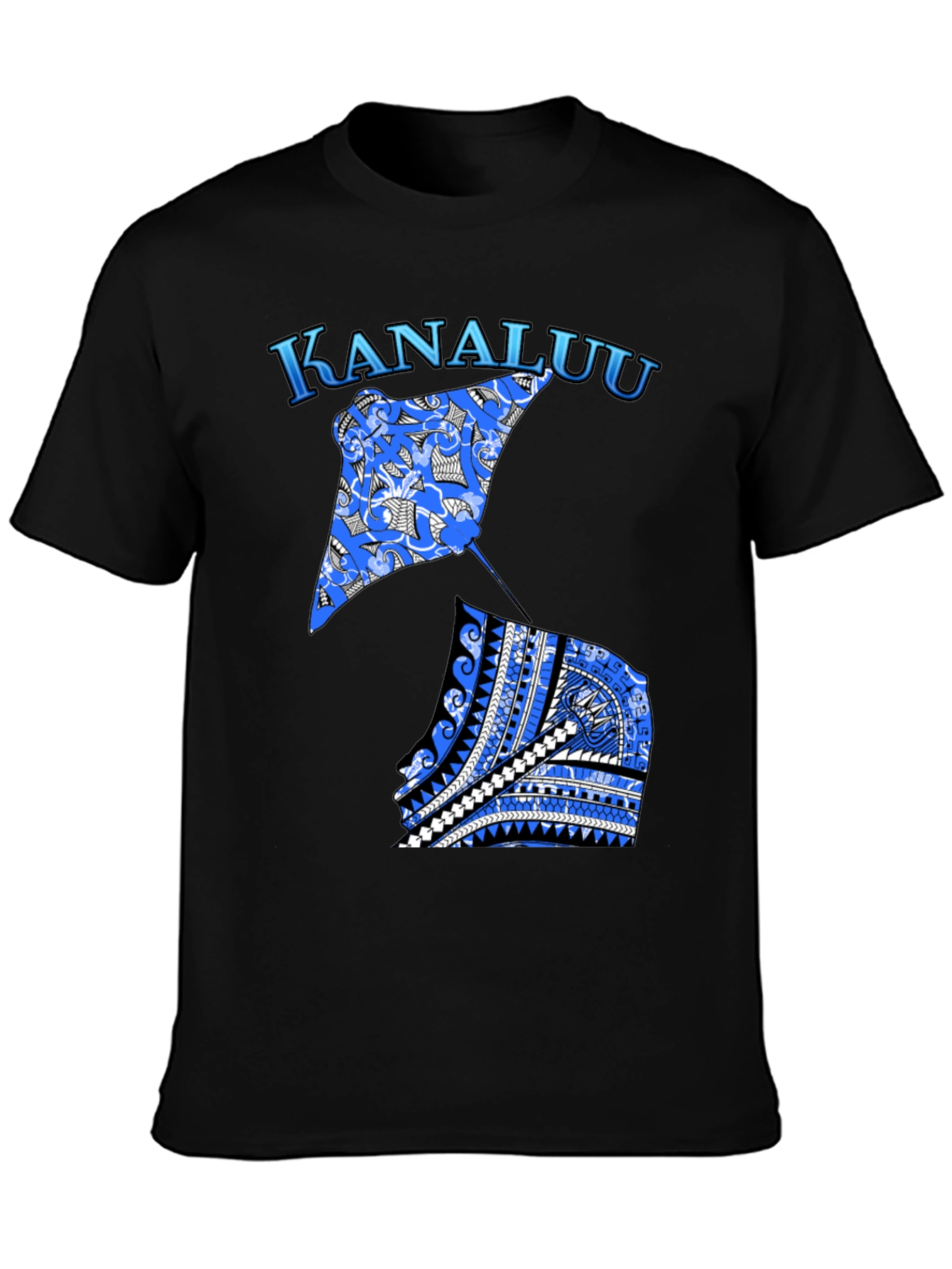 Kanaluu Stingray Graphic Black T-Shirt