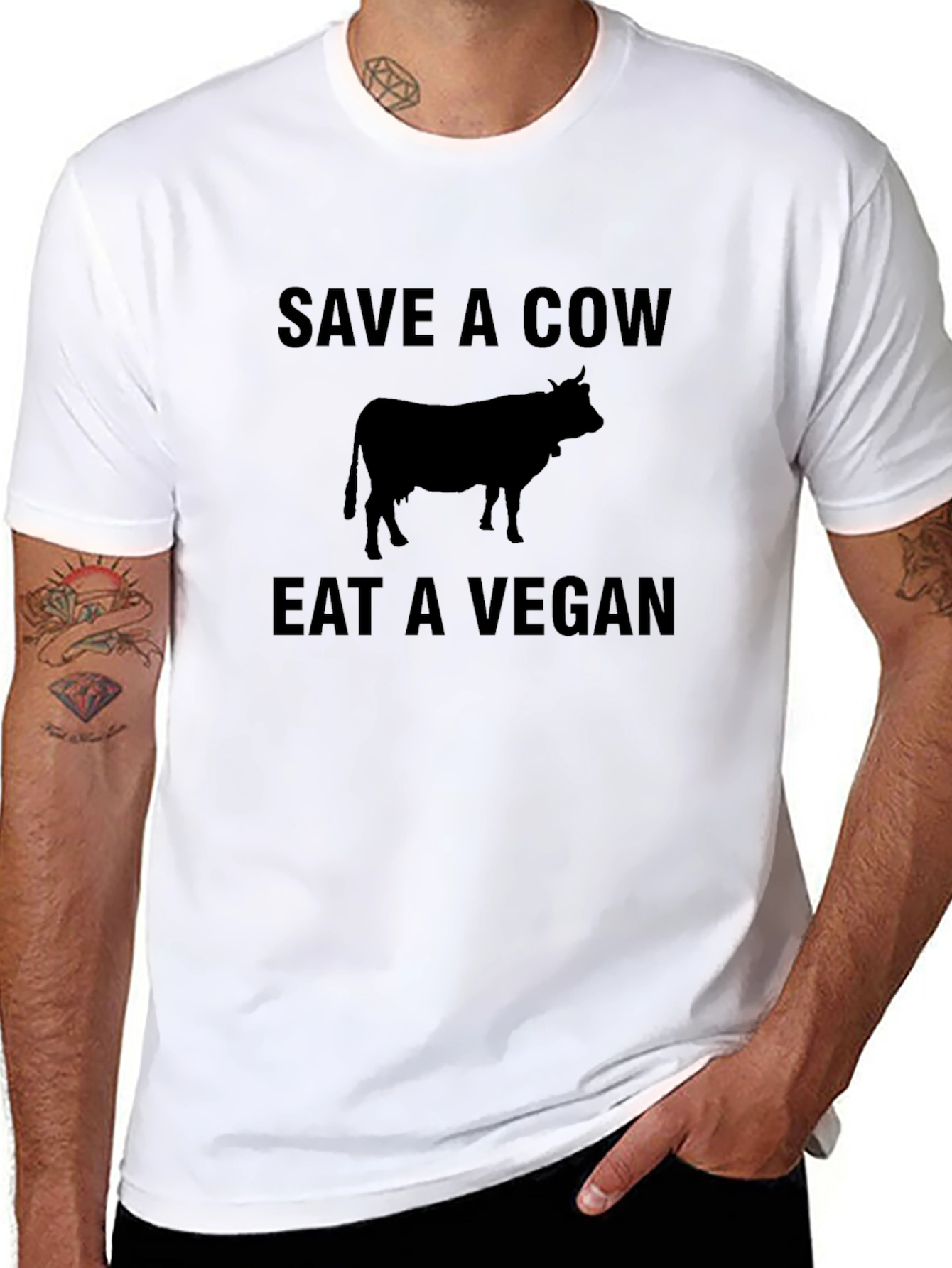 Save a Cow Eat a Vegan Sarcastic T-Shirt