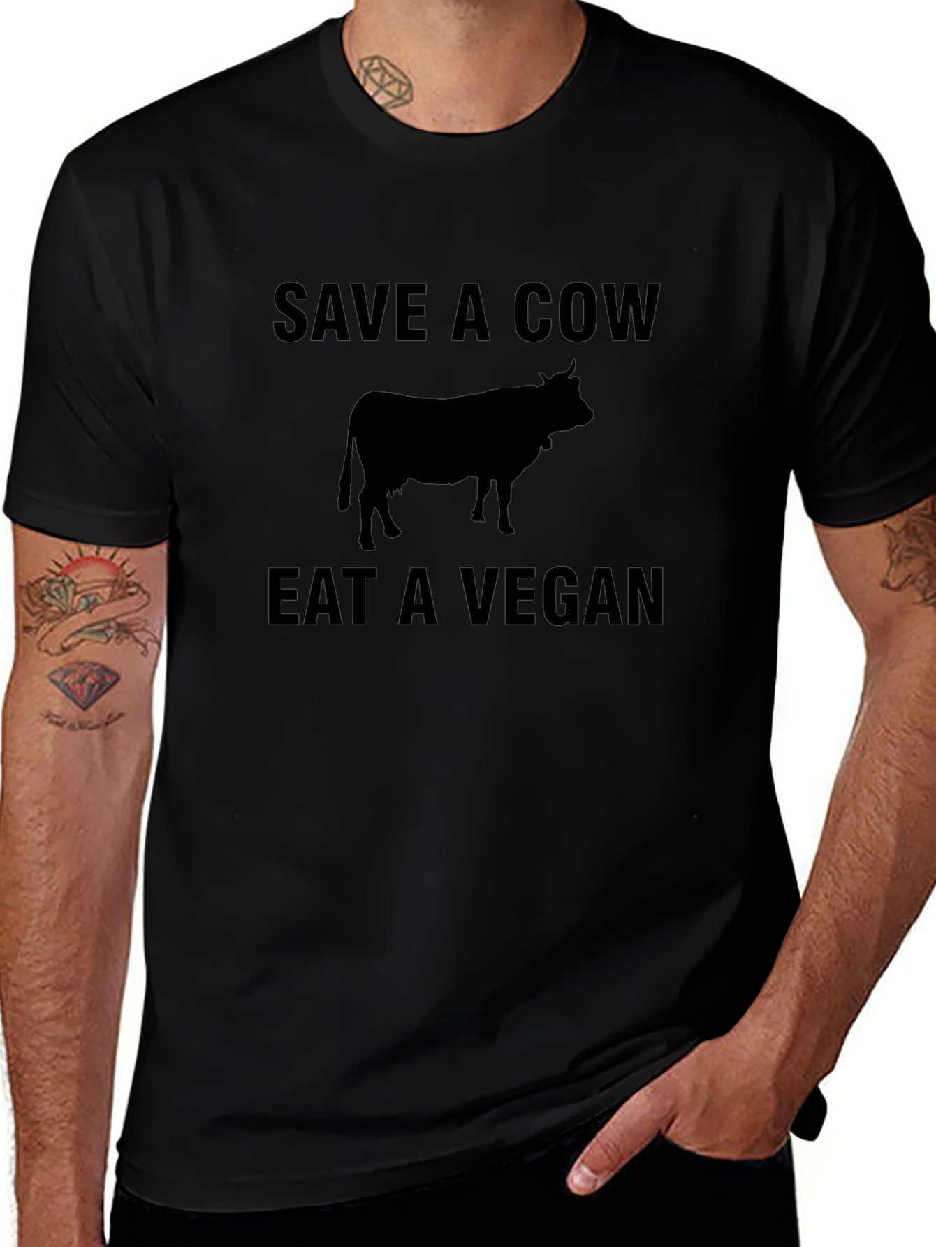 Save a Cow Eat a Vegan Sarcastic T-Shirt