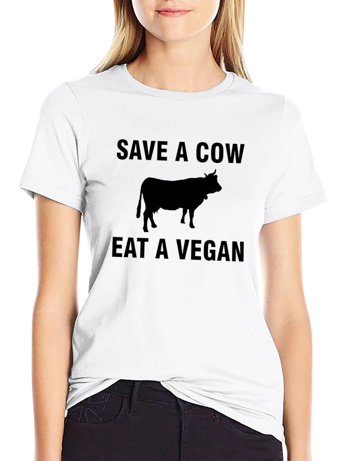 Save a Cow Eat a Vegan Sarcastic T-Shirt