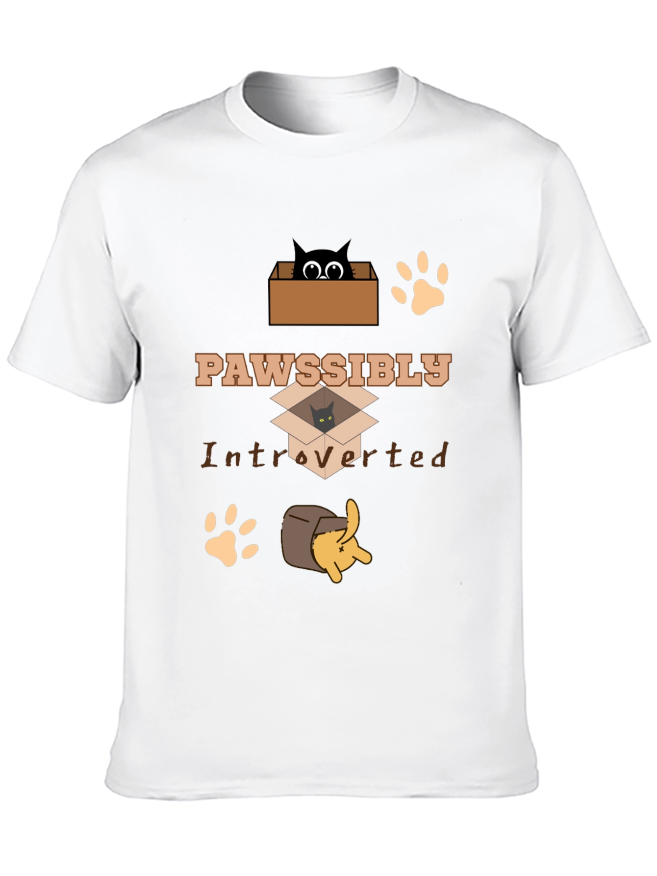 Pawsibly Introverted Cat Lover T-Shirt