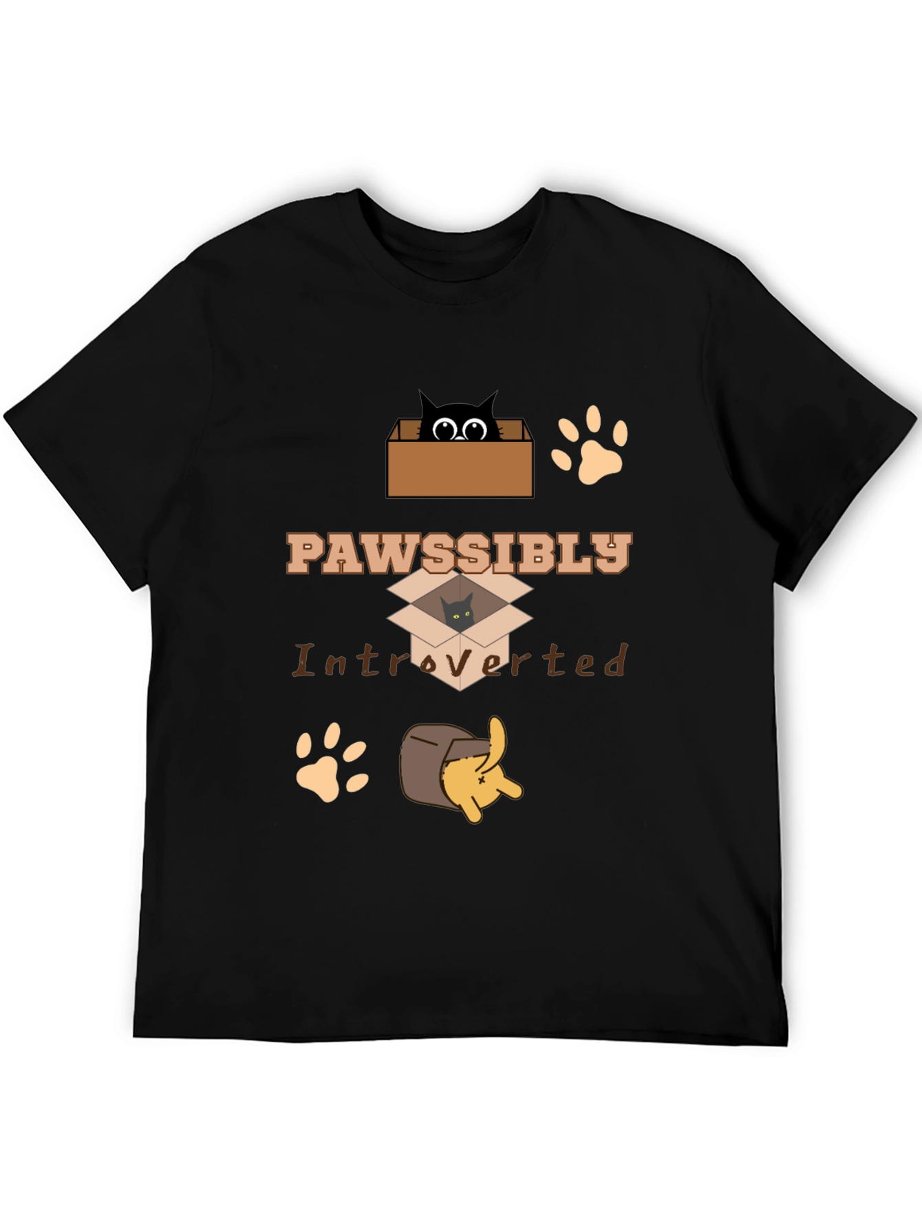Pawsibly Introverted Cat Lover T-Shirt