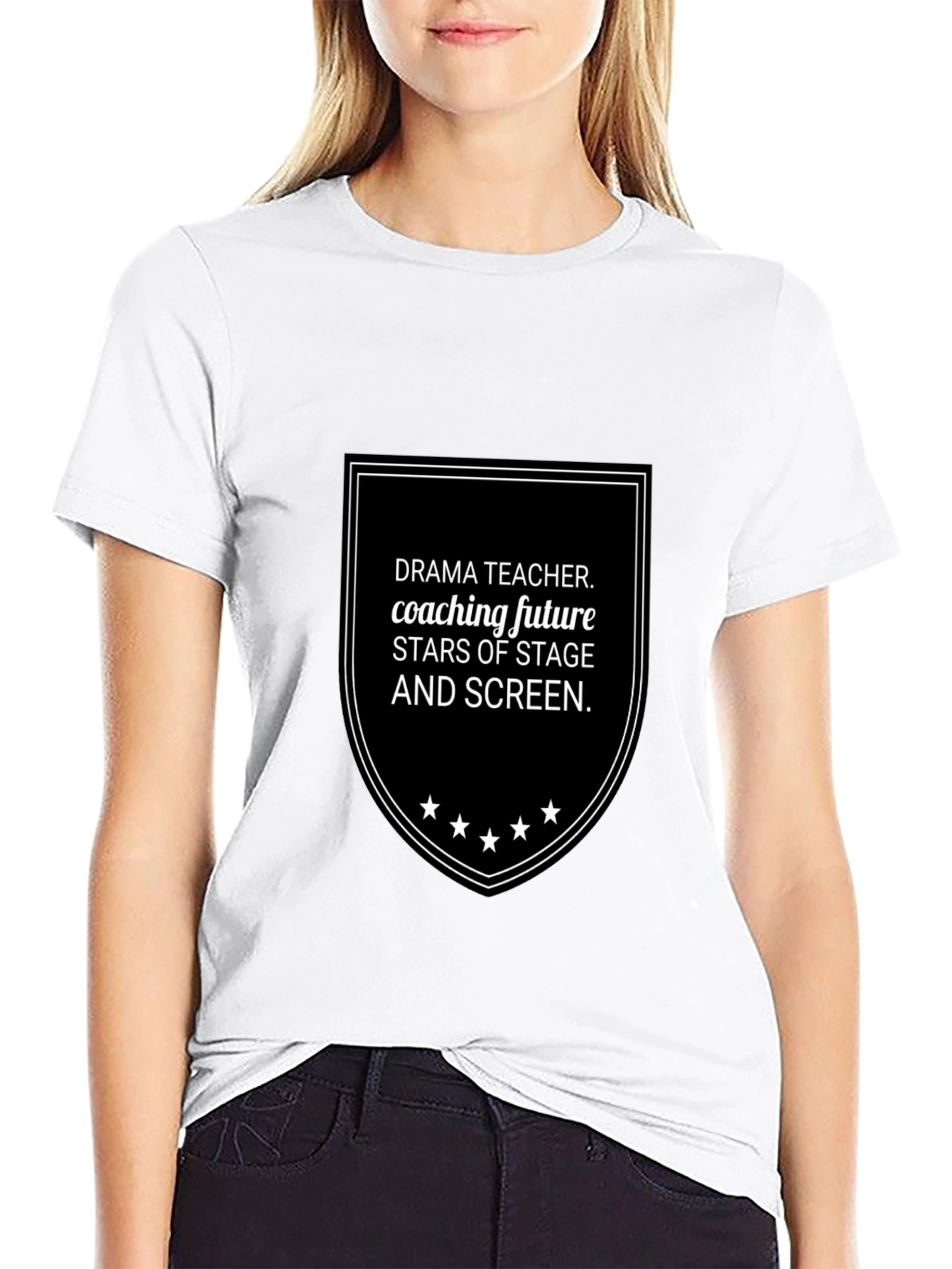 Drama Teacher Coaching Future Stars Black T-Shirt