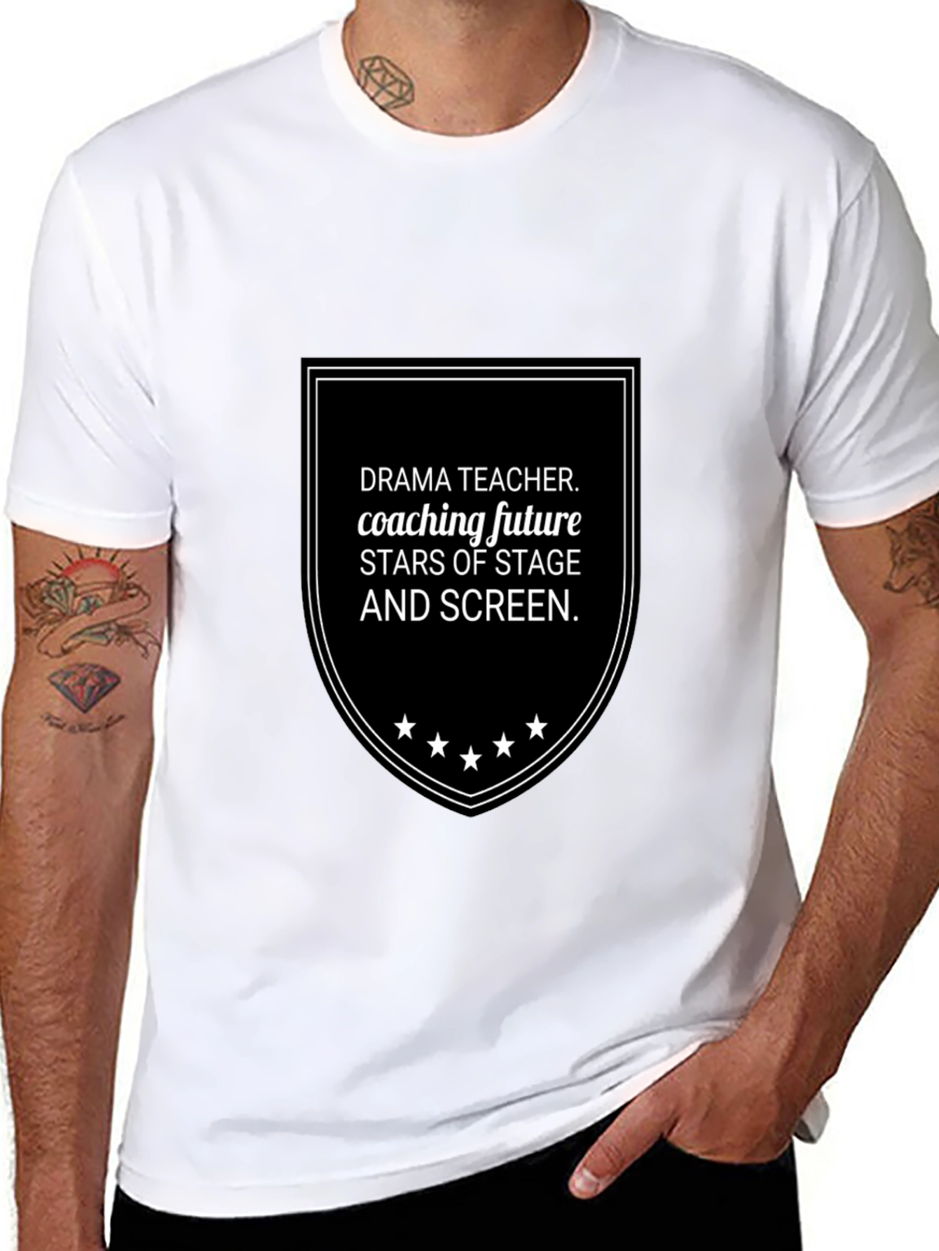 Drama Teacher Coaching Future Stars Black T-Shirt