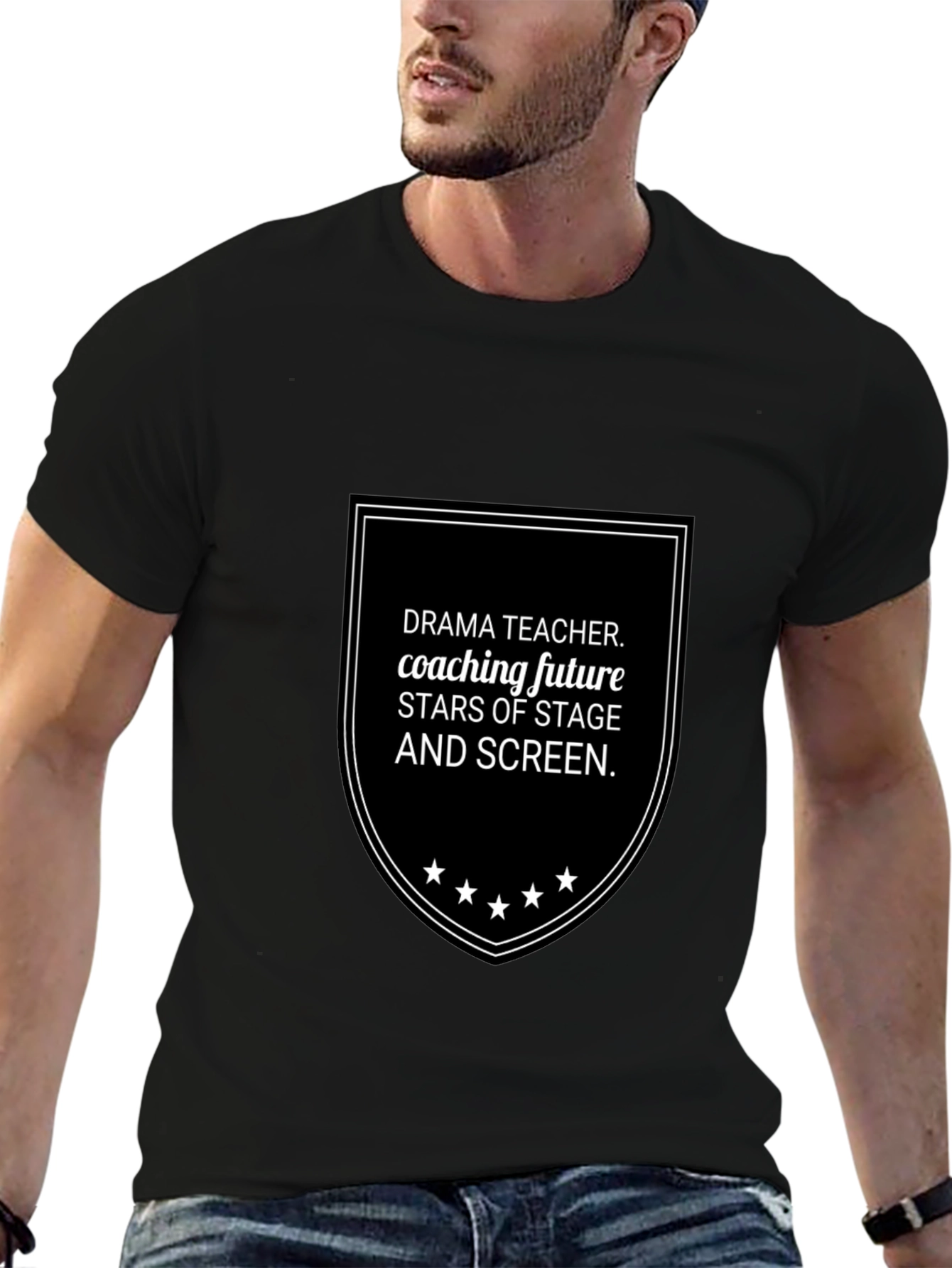 Drama Teacher Coaching Future Stars Black T-Shirt