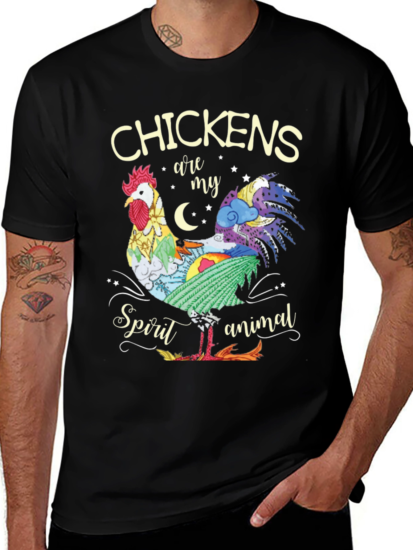 Chicken Spirit Animal Graphic T-Shirt
