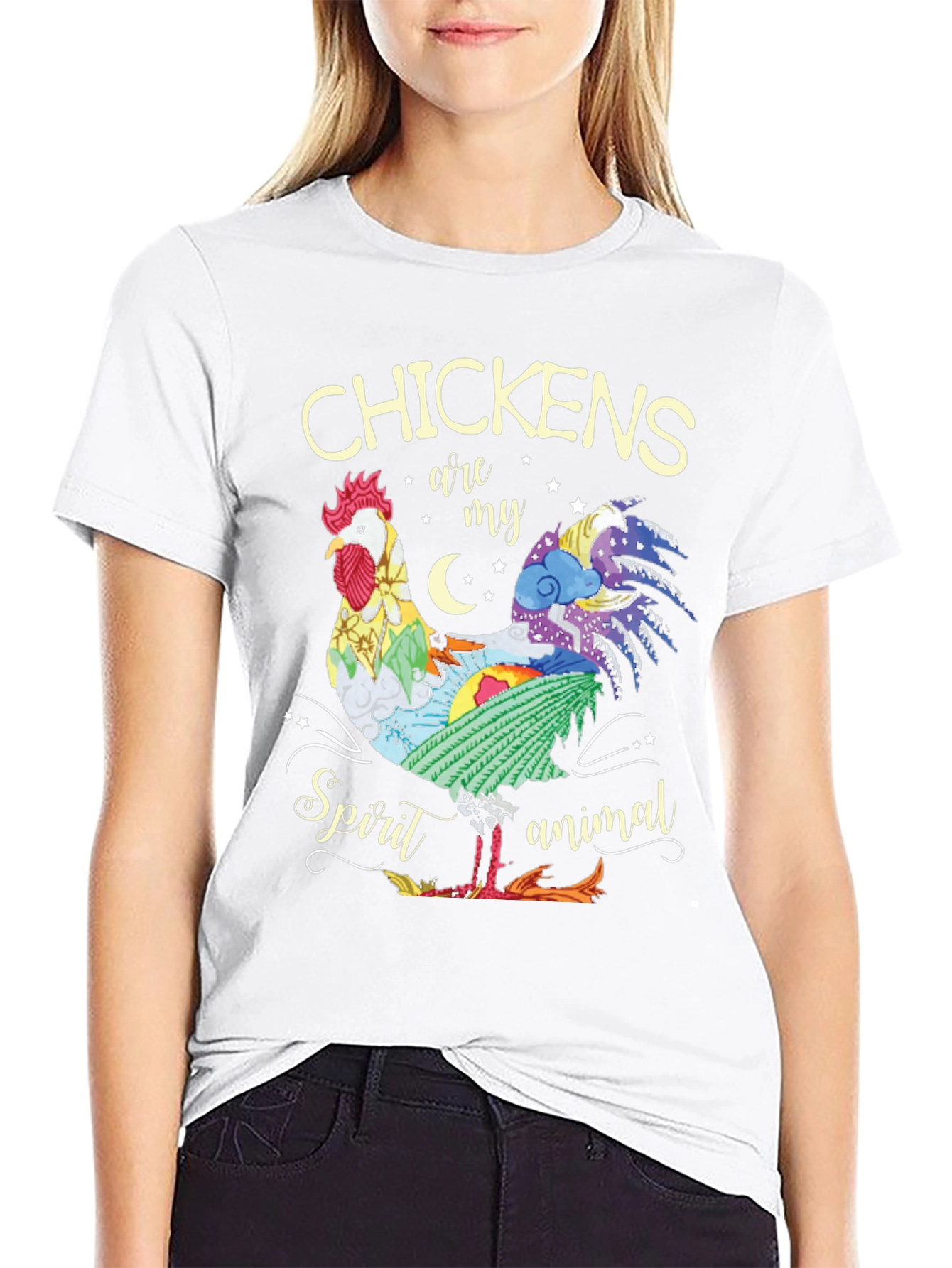 Chicken Spirit Animal Graphic T-Shirt