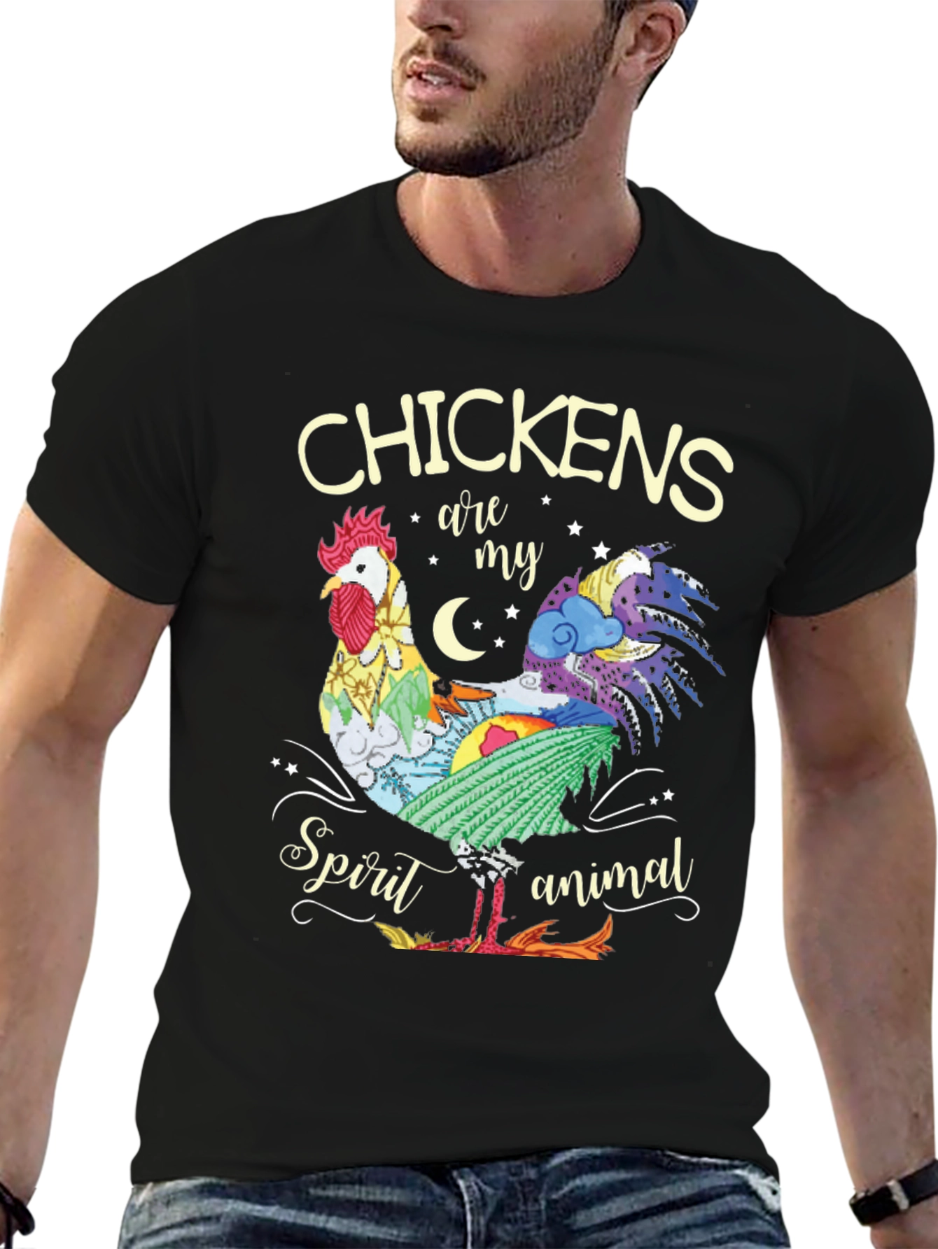 Chicken Spirit Animal Graphic T-Shirt
