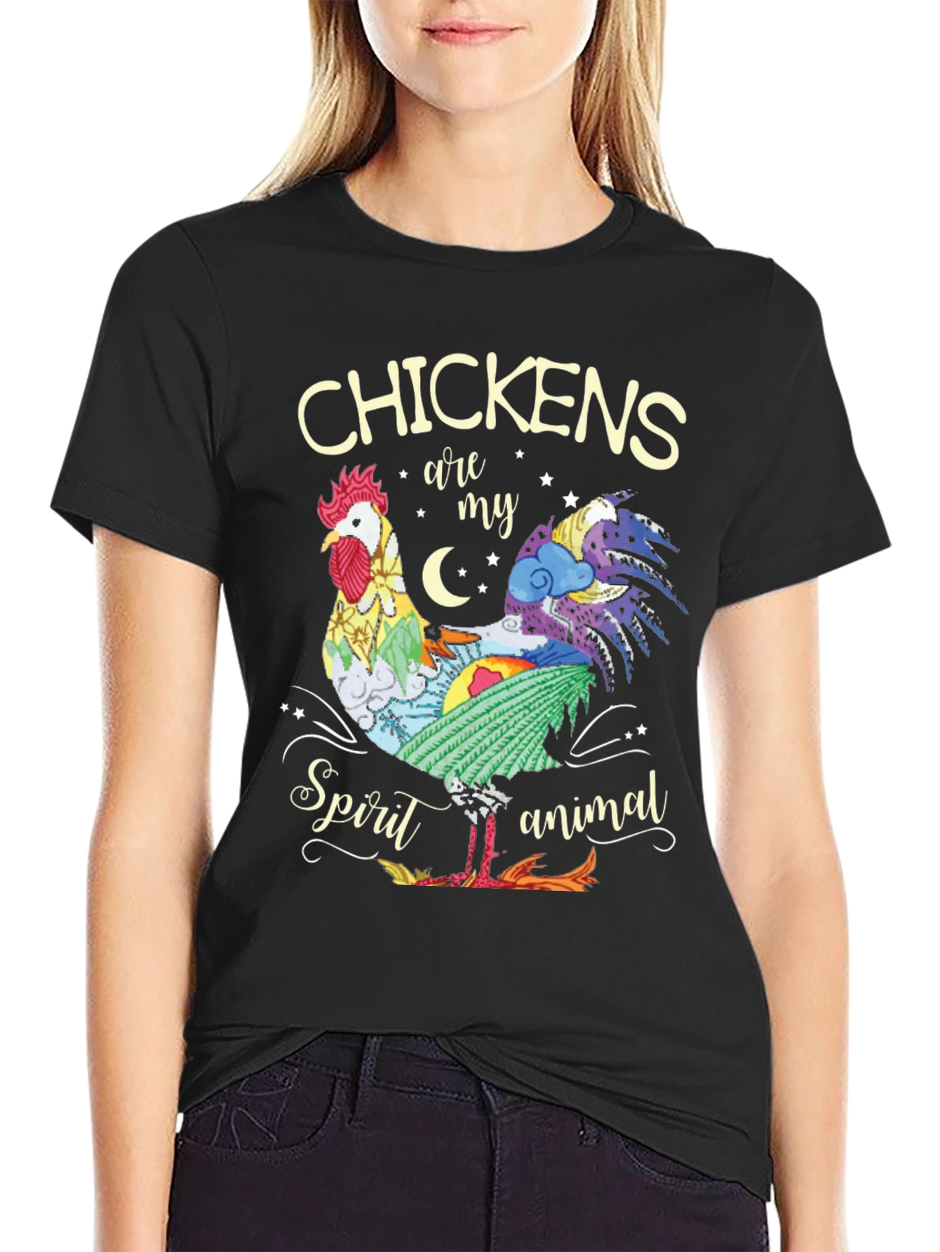 Chicken Spirit Animal Graphic T-Shirt