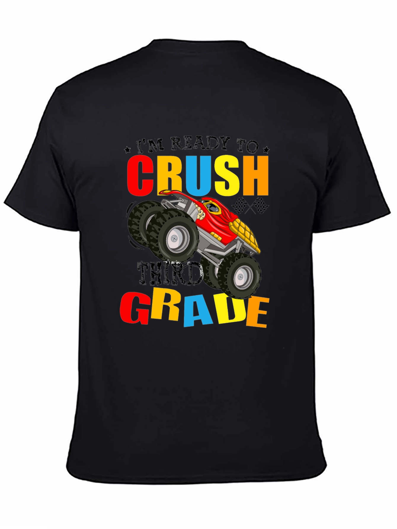 Ready to Crush Third Grade Monster Truck Graphic T-Shirt