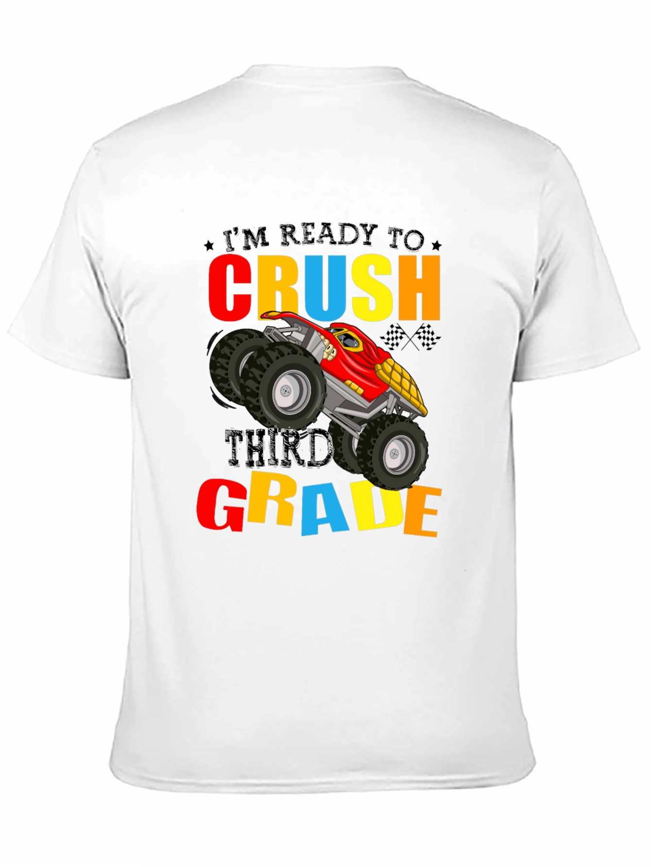 Ready to Crush Third Grade Monster Truck Graphic T-Shirt