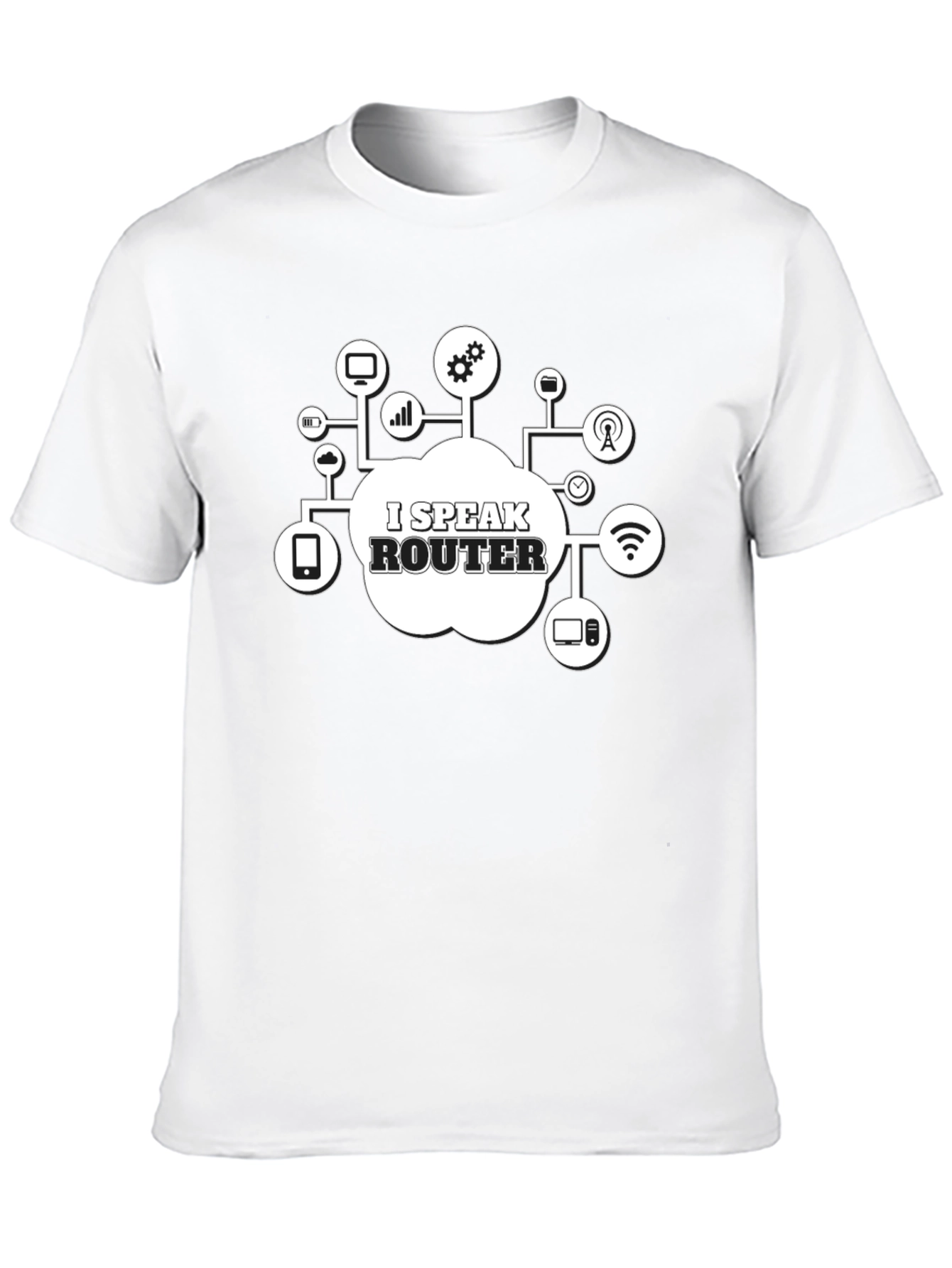 I Speak Router Black T-Shirt