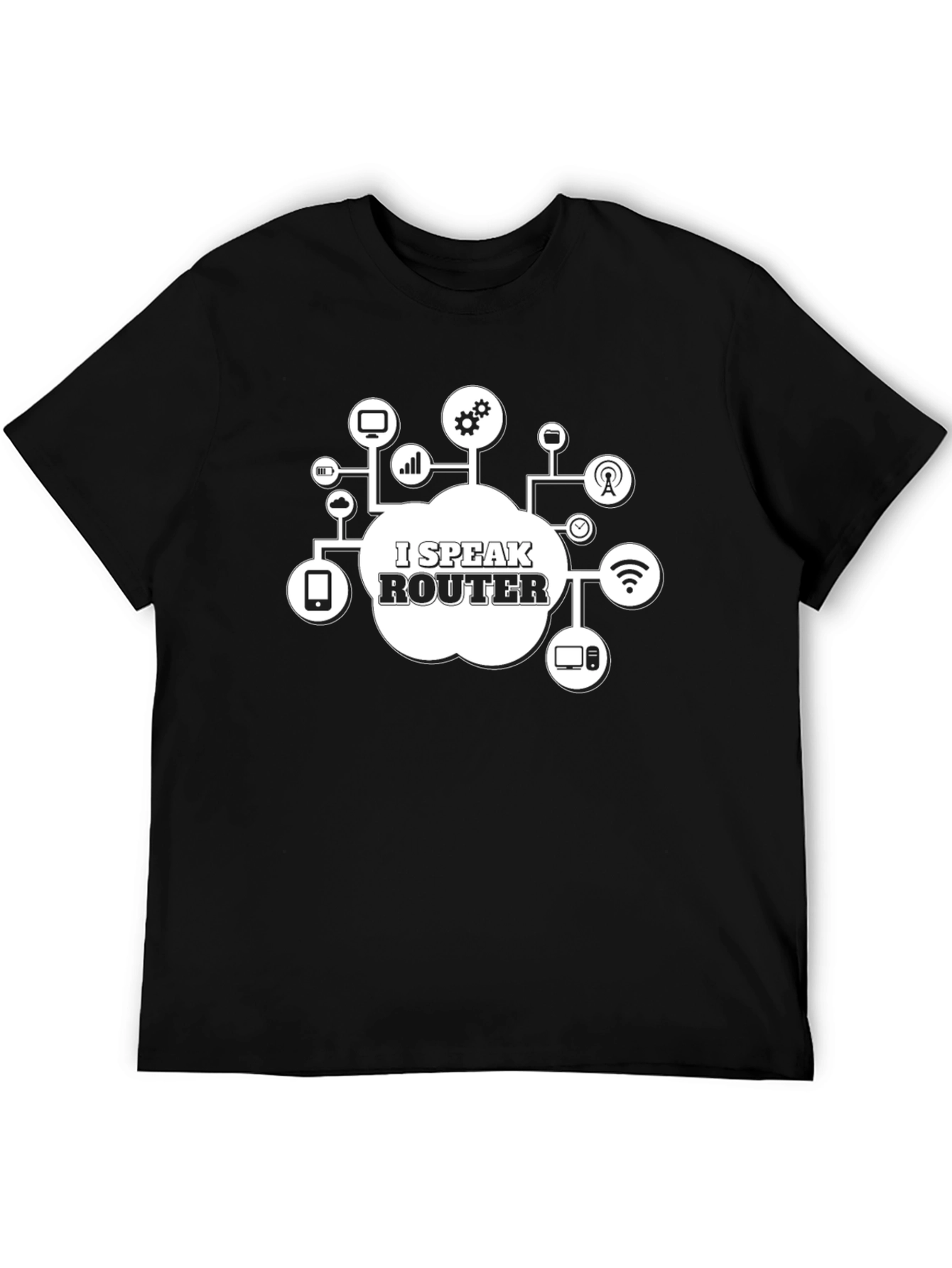 I Speak Router Black T-Shirt