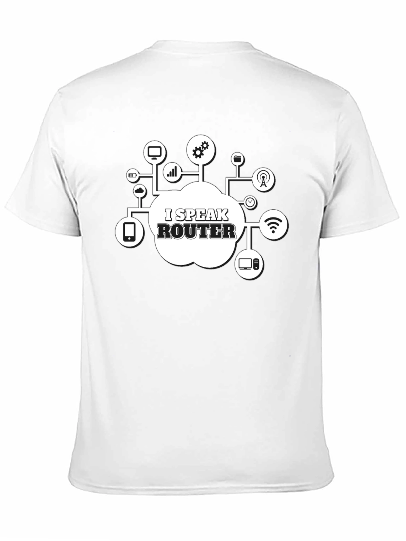 I Speak Router Black T-Shirt