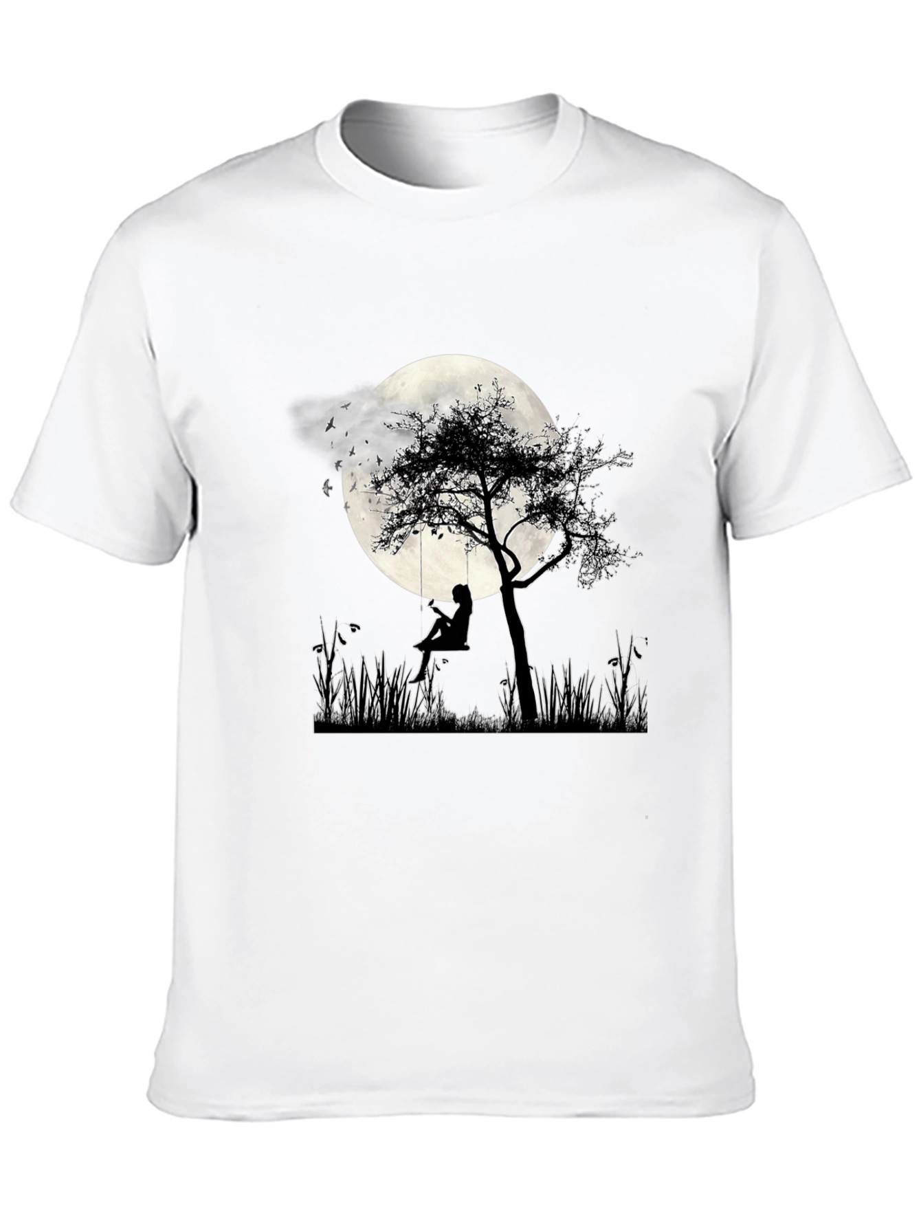 Silhouette Moon Tree Graphic Tee