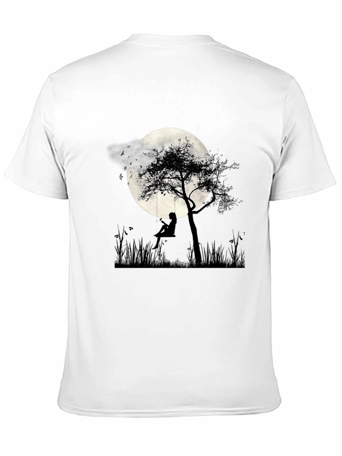 Silhouette Moon Tree Graphic Tee
