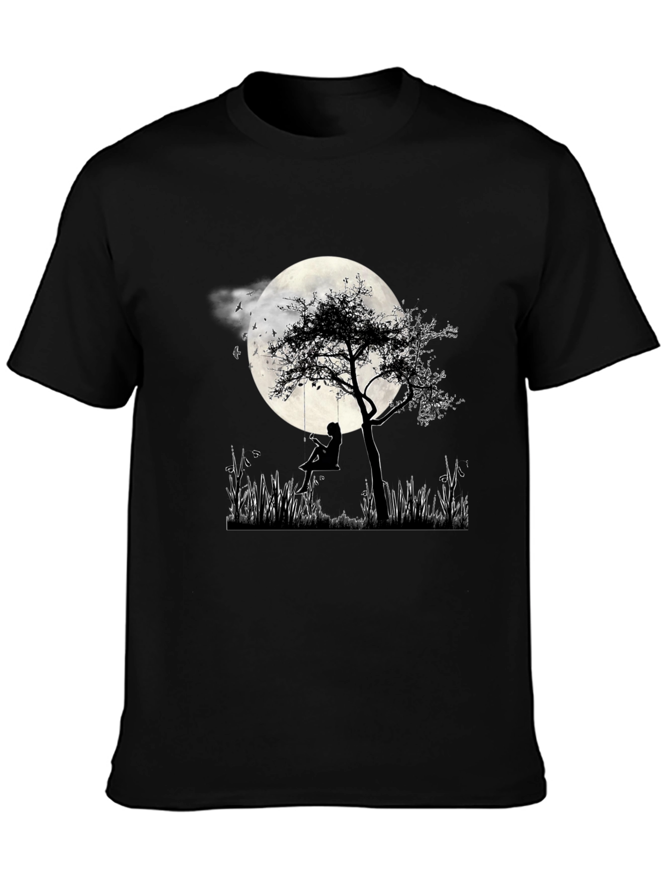 Silhouette Moon Tree Graphic Tee