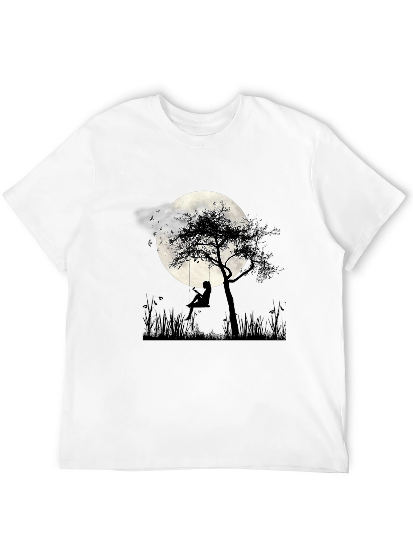 Silhouette Moon Tree Graphic Tee