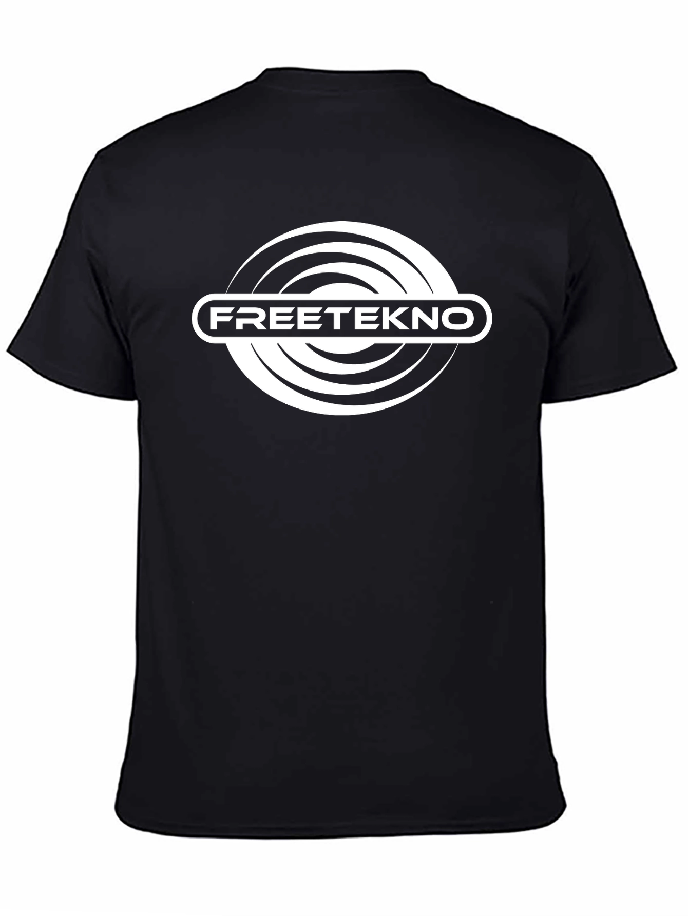FreeTekno Black T-Shirt - Unique Graphic Design