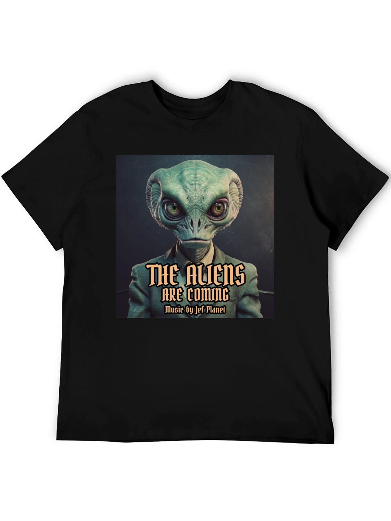 The Aliens Are Coming Black T-Shirt