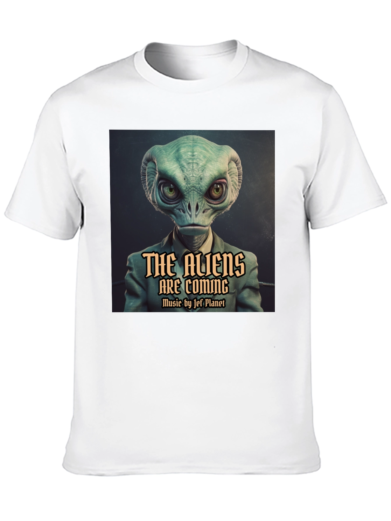 The Aliens Are Coming Black T-Shirt