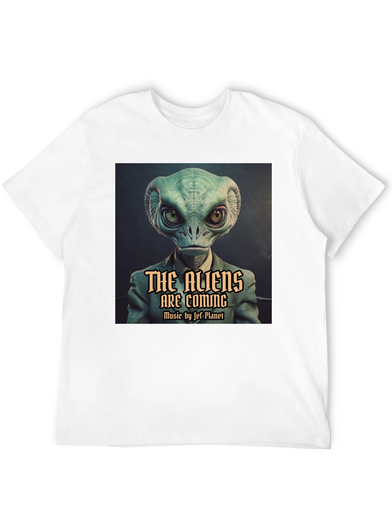 The Aliens Are Coming Black T-Shirt