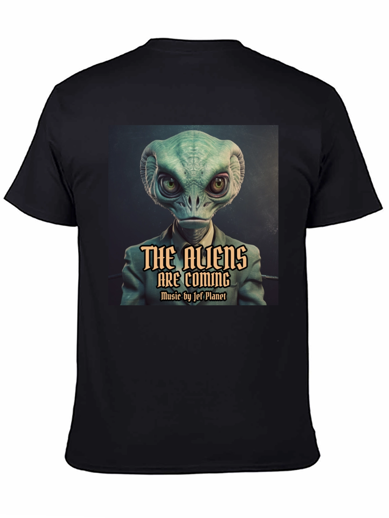 The Aliens Are Coming Black T-Shirt