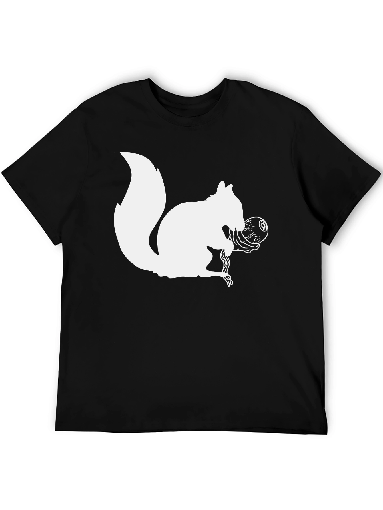 Squirrel Eyeball Graphic Tee - Quirky Black T-Shirt