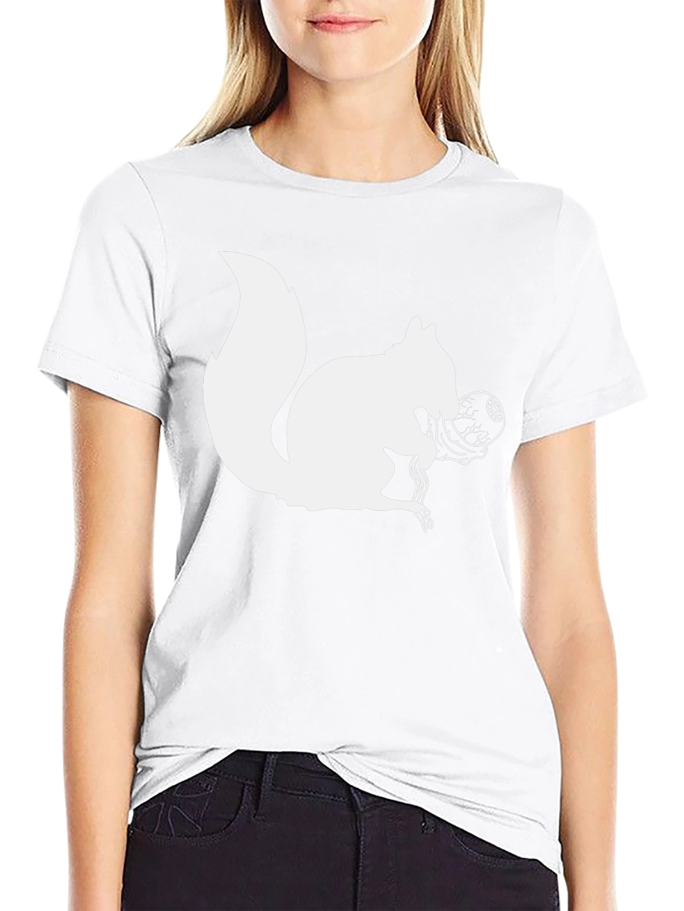 Squirrel Eyeball Graphic Tee - Quirky Black T-Shirt