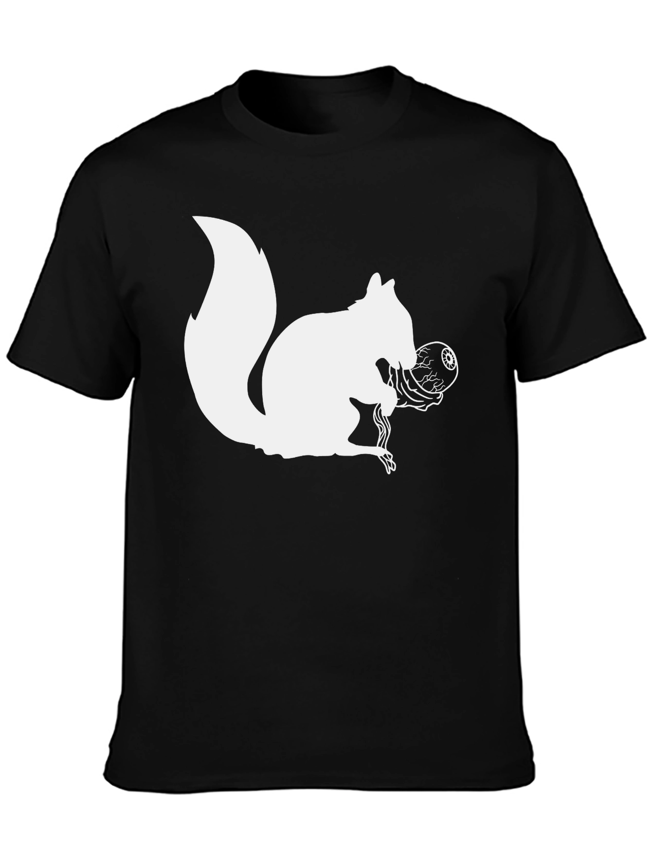 Squirrel Eyeball Graphic Tee - Quirky Black T-Shirt