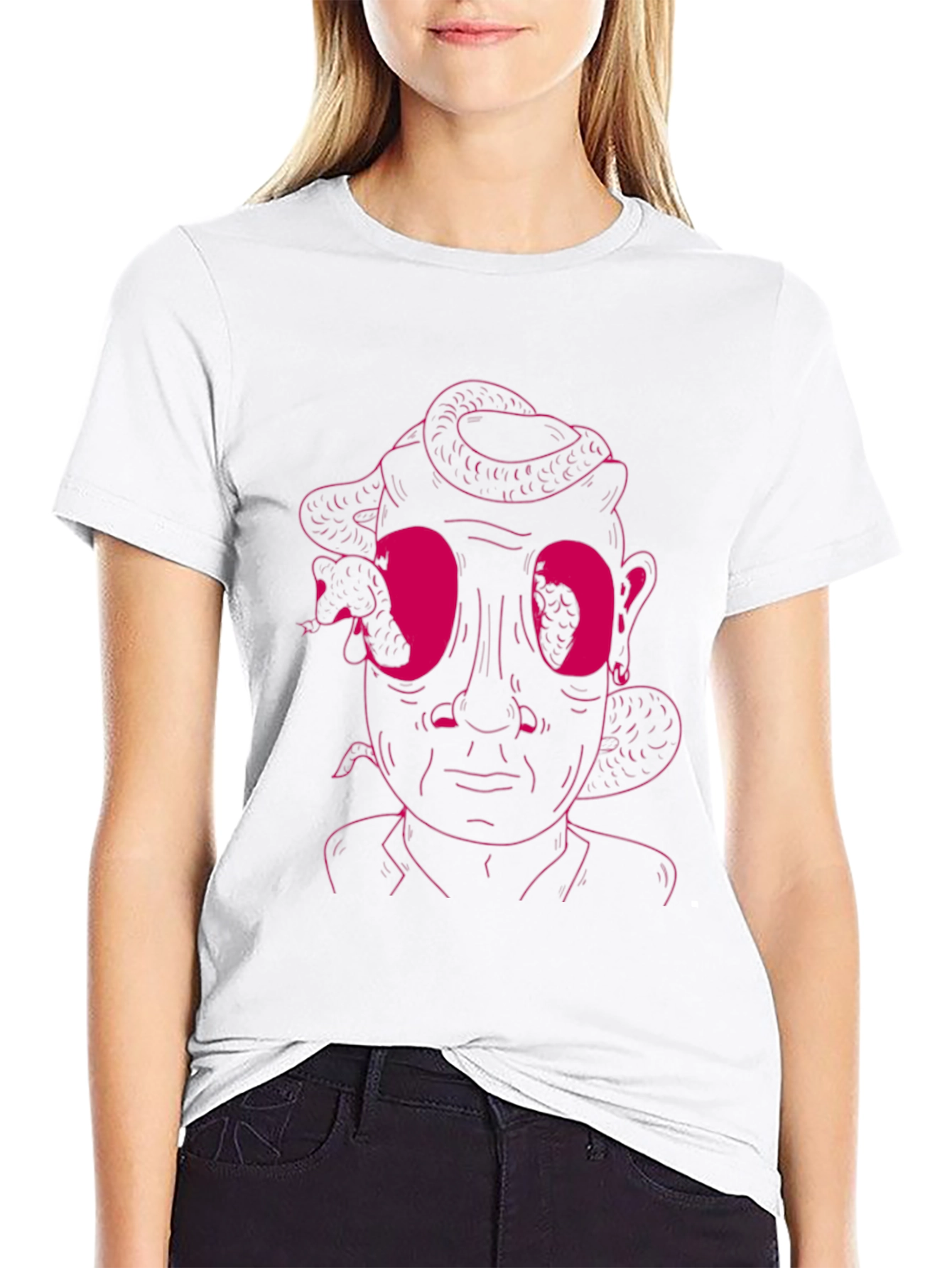 Medusa Graphic Tee - Black Cotton T-Shirt