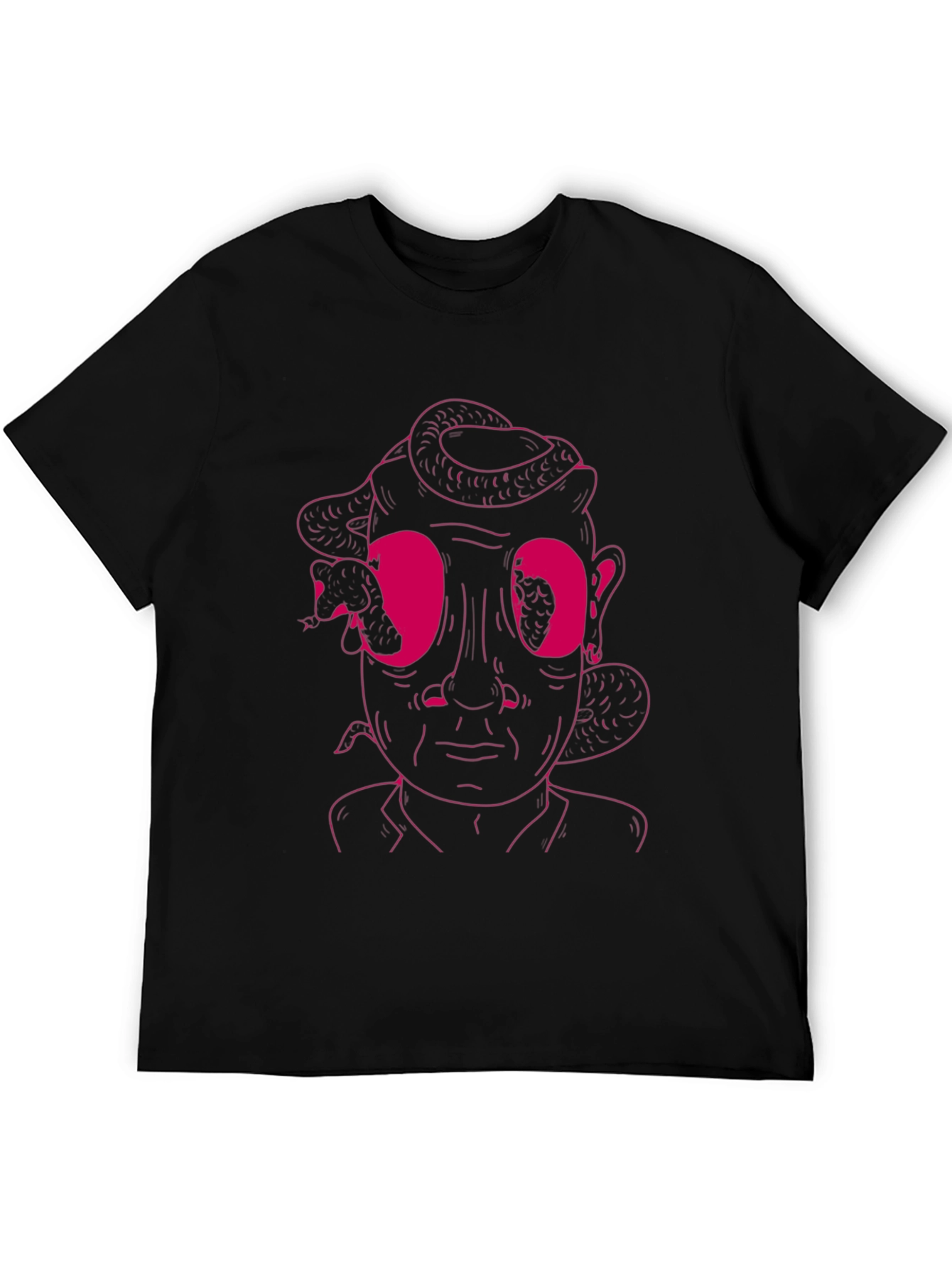 Medusa Graphic Tee - Black Cotton T-Shirt