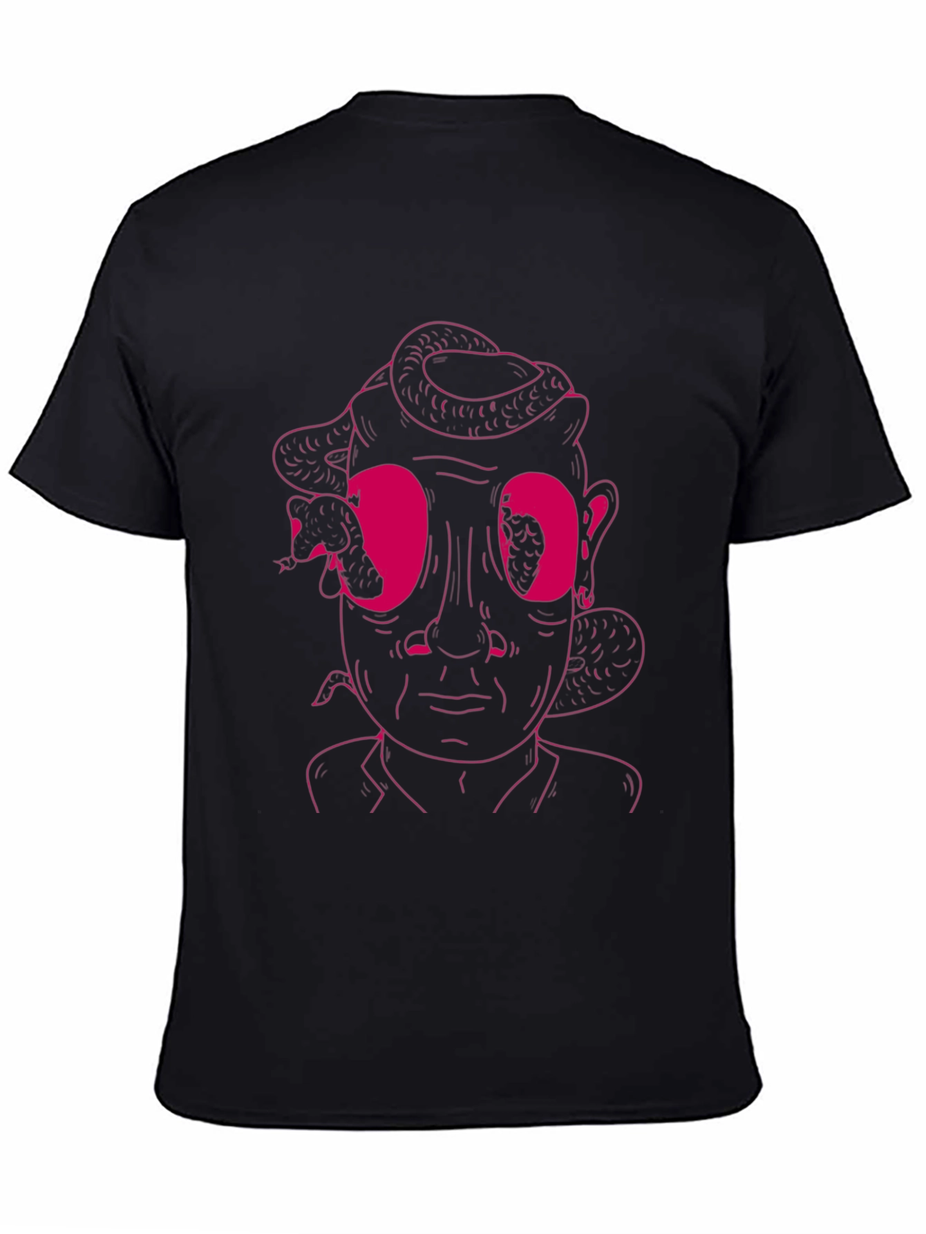 Medusa Graphic Tee - Black Cotton T-Shirt