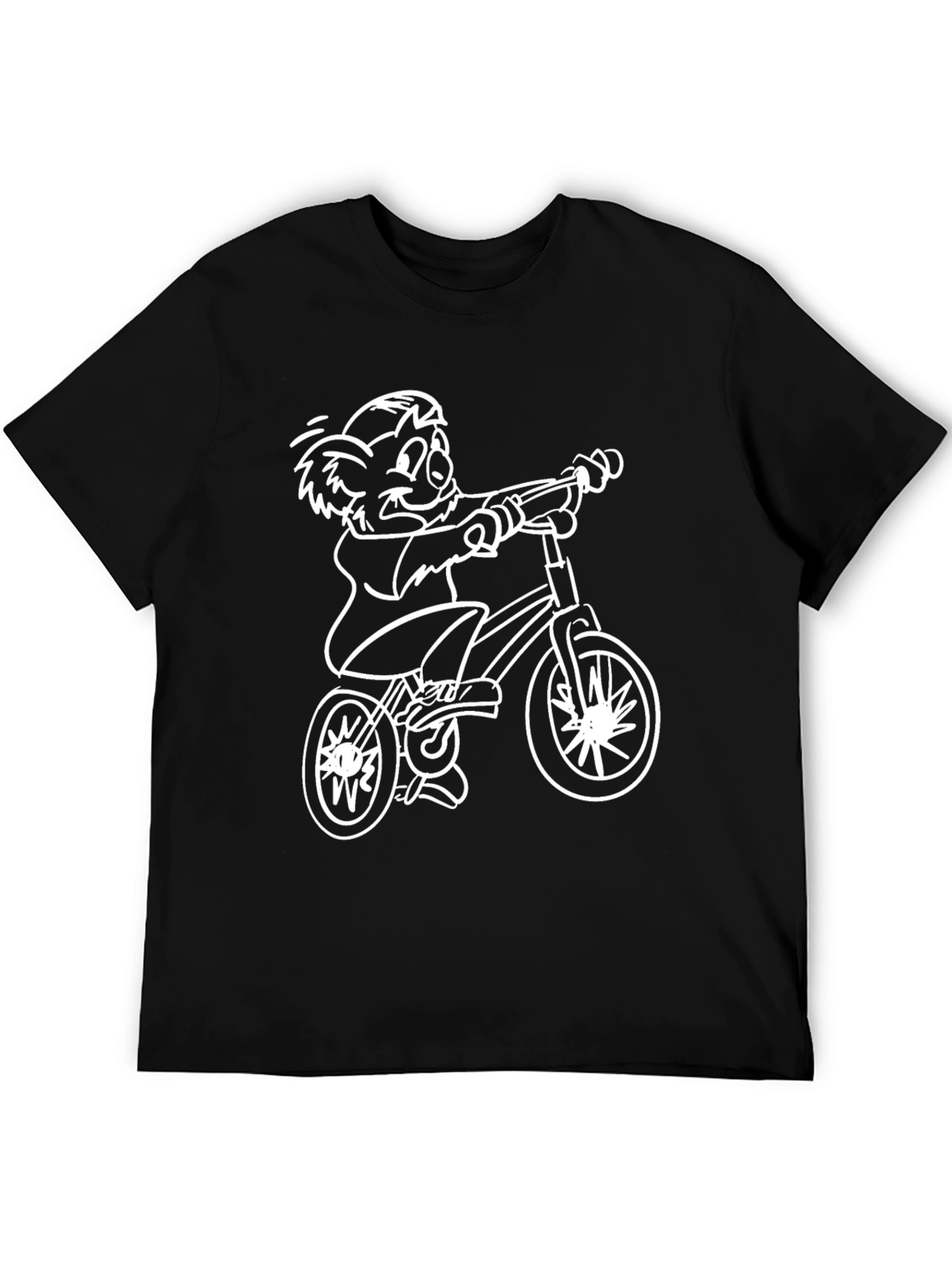Cartoon Koala Bear Riding Bike Graphic Tee
