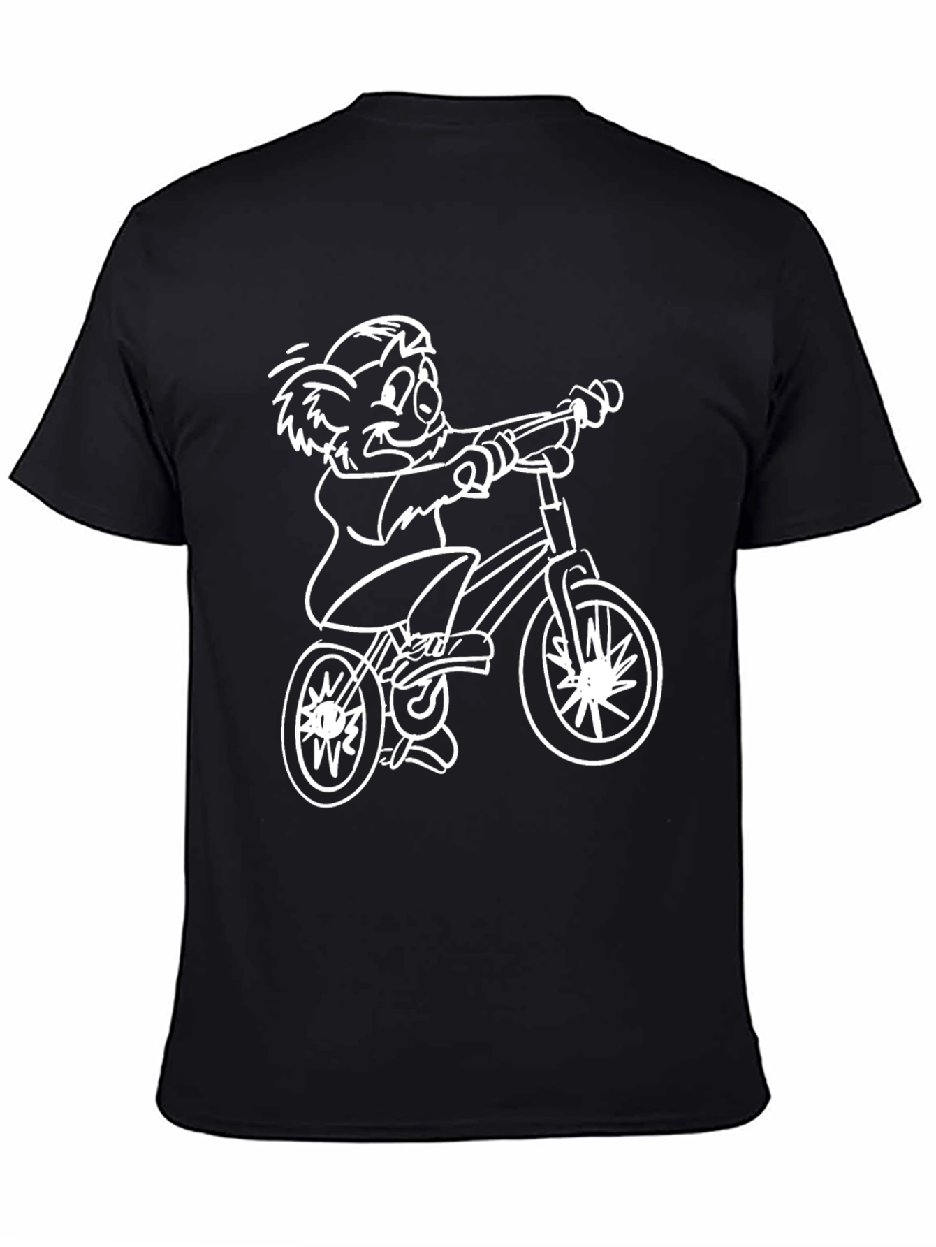 Cartoon Koala Bear Riding Bike Graphic Tee