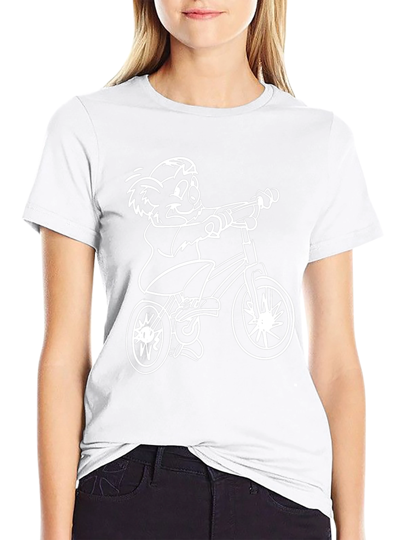Cartoon Koala Bear Riding Bike Graphic Tee