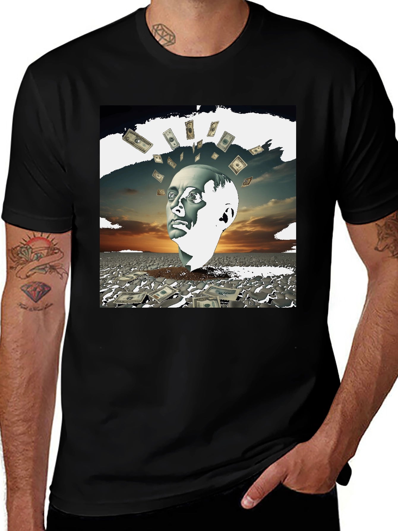 Money Mind T-Shirt - Unique Artistic Design