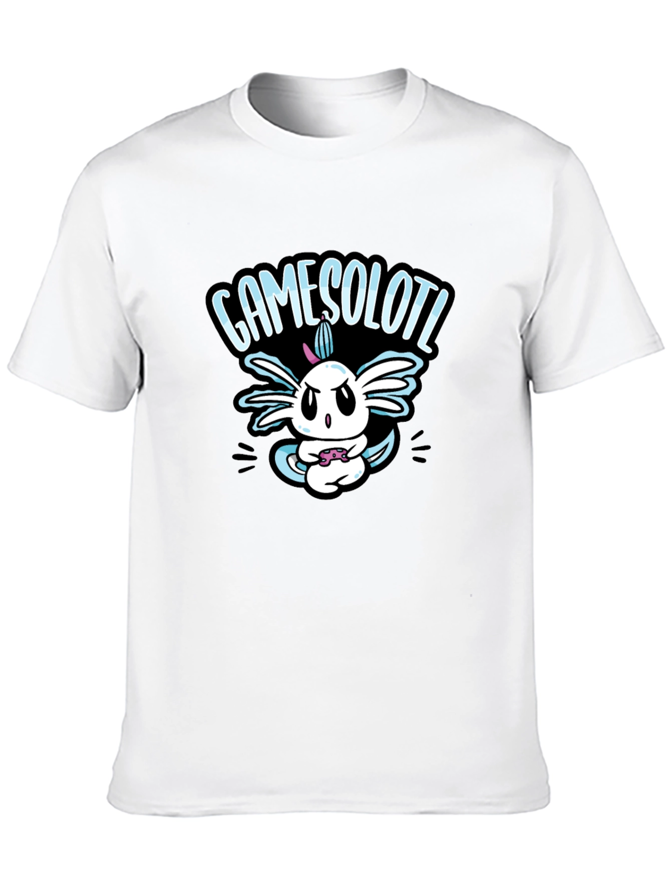 GAMESOLOTL Black Cotton Graphic T-Shirt