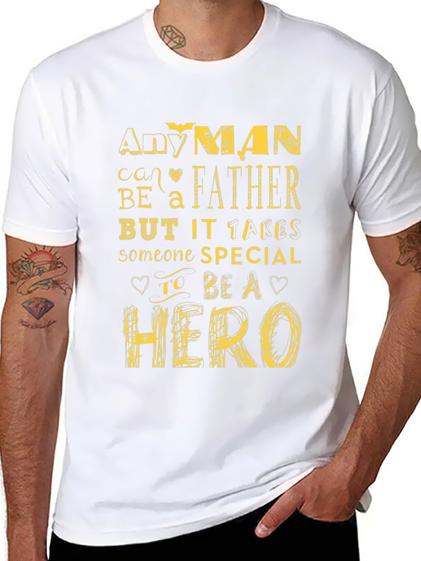 Any Man Can Be A Father Black Graphic Tee