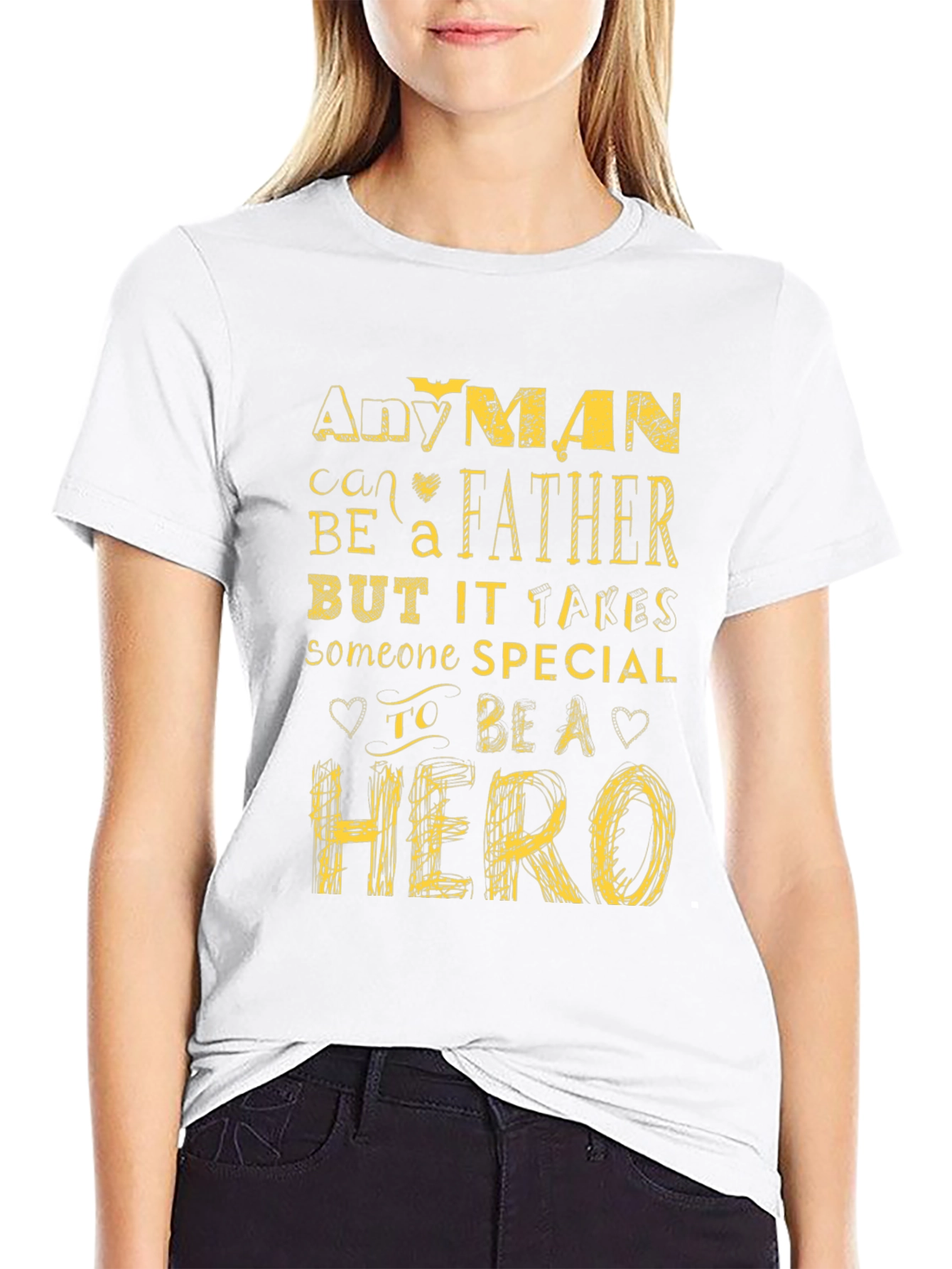 Any Man Can Be A Father Black Graphic Tee