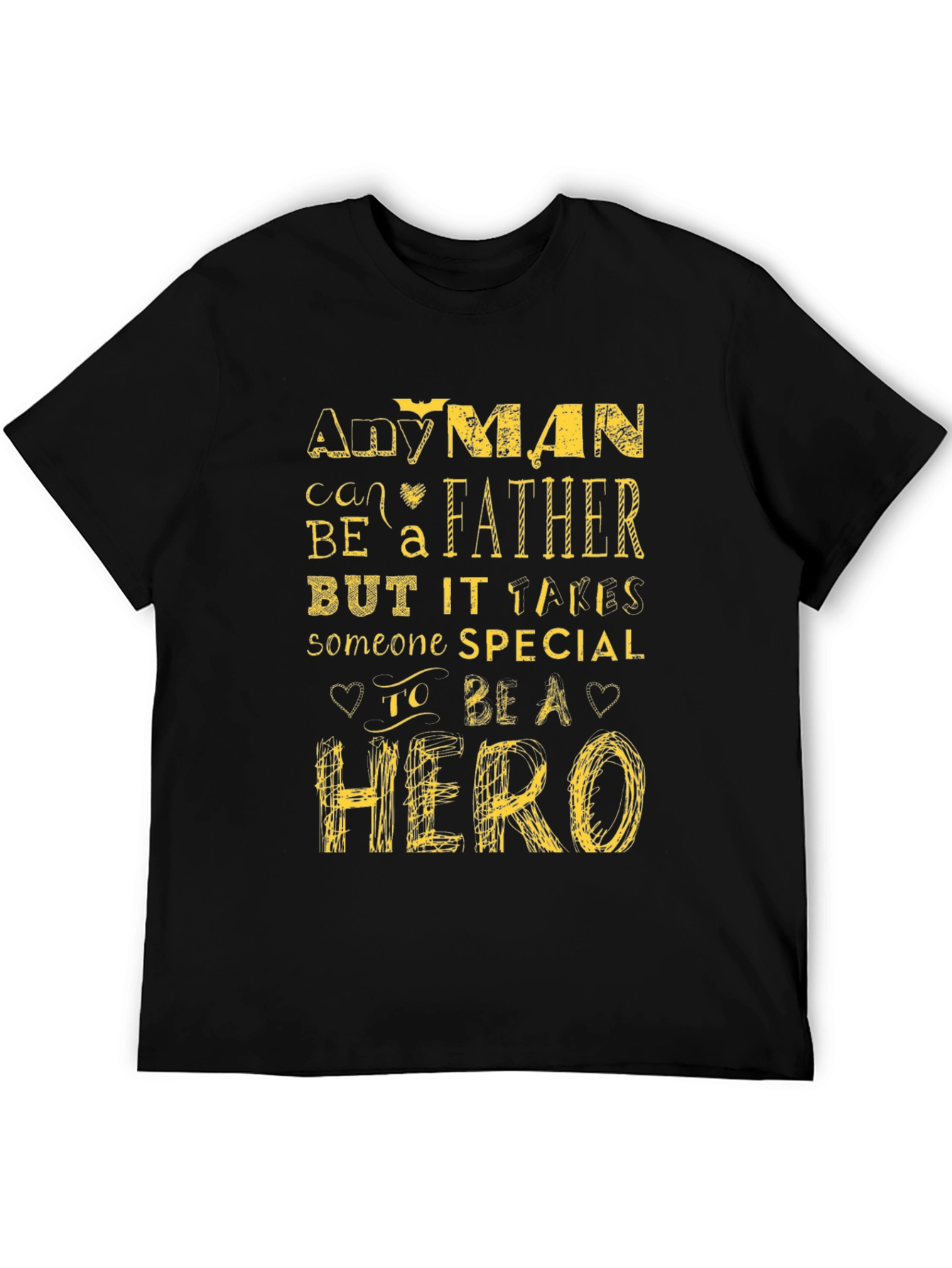 Any Man Can Be A Father Black Graphic Tee