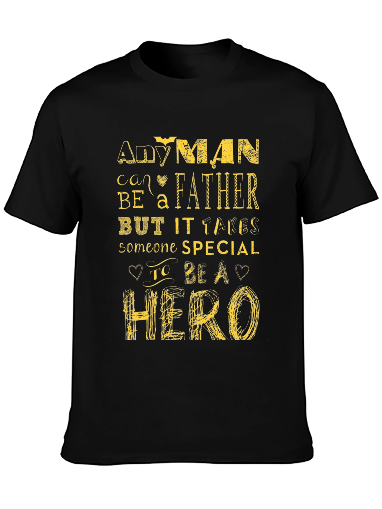 Any Man Can Be A Father Black Graphic Tee