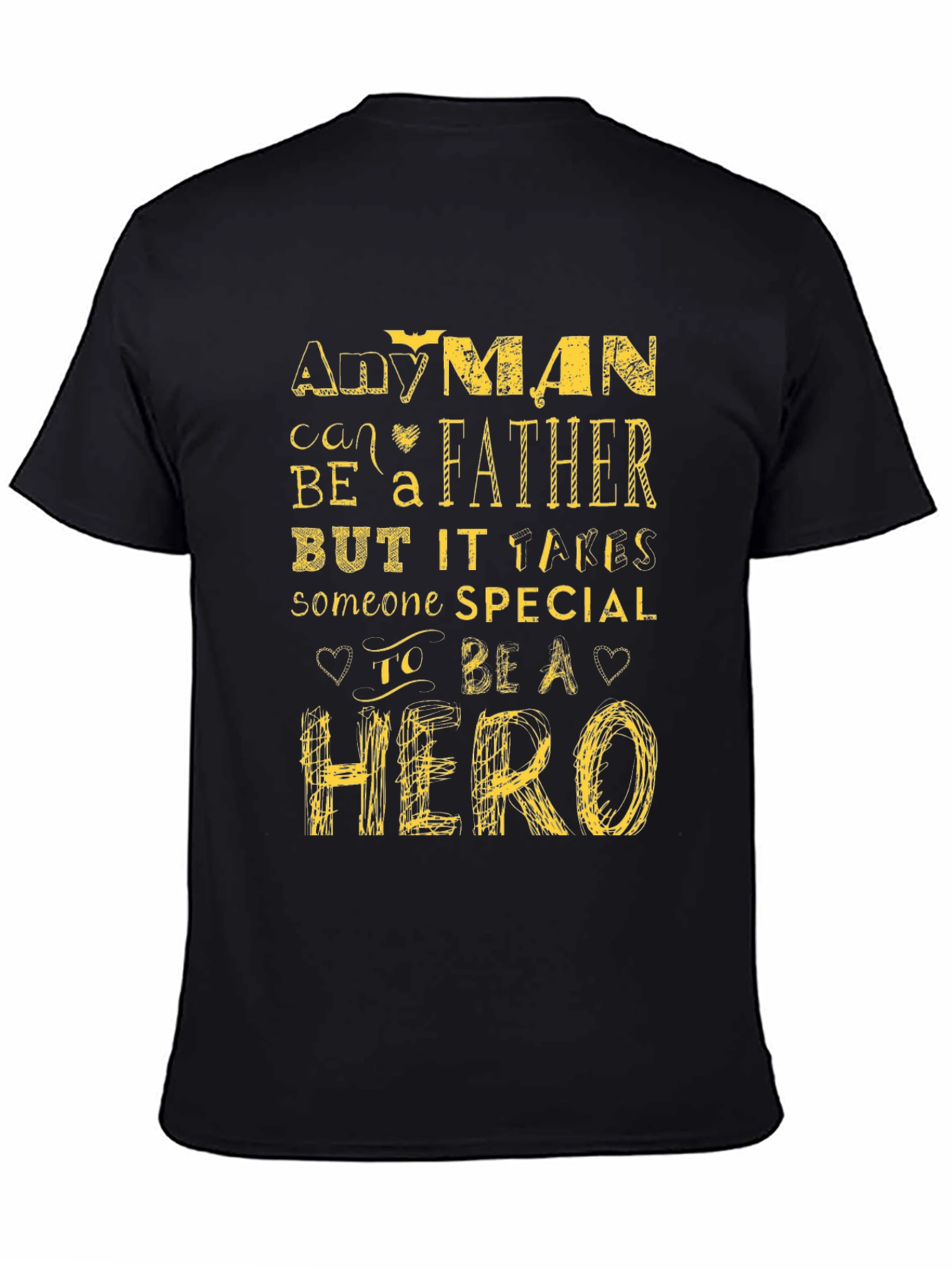 Any Man Can Be A Father Black Graphic Tee