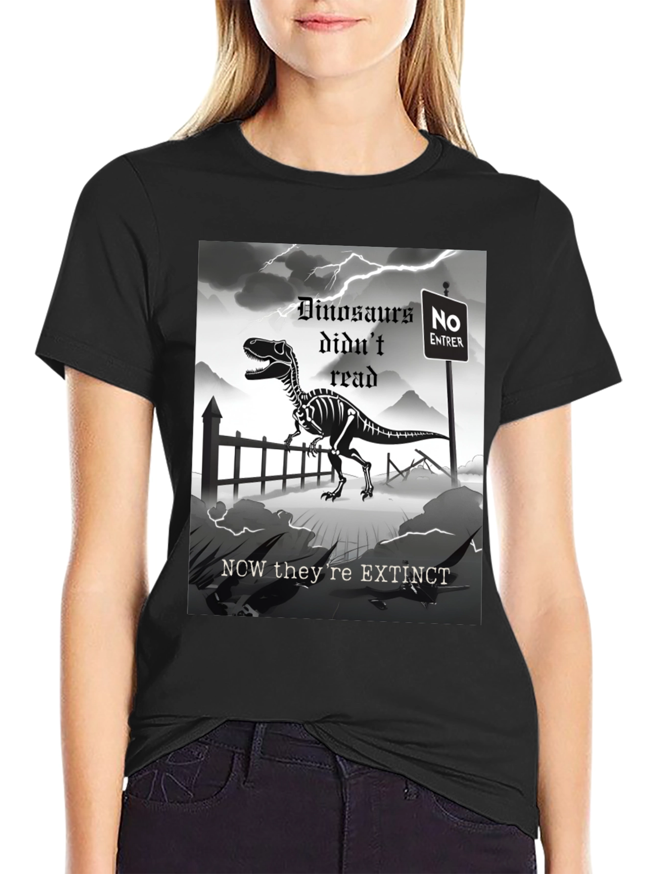Dinosaur Extinction T-Shirt - Read or Die!