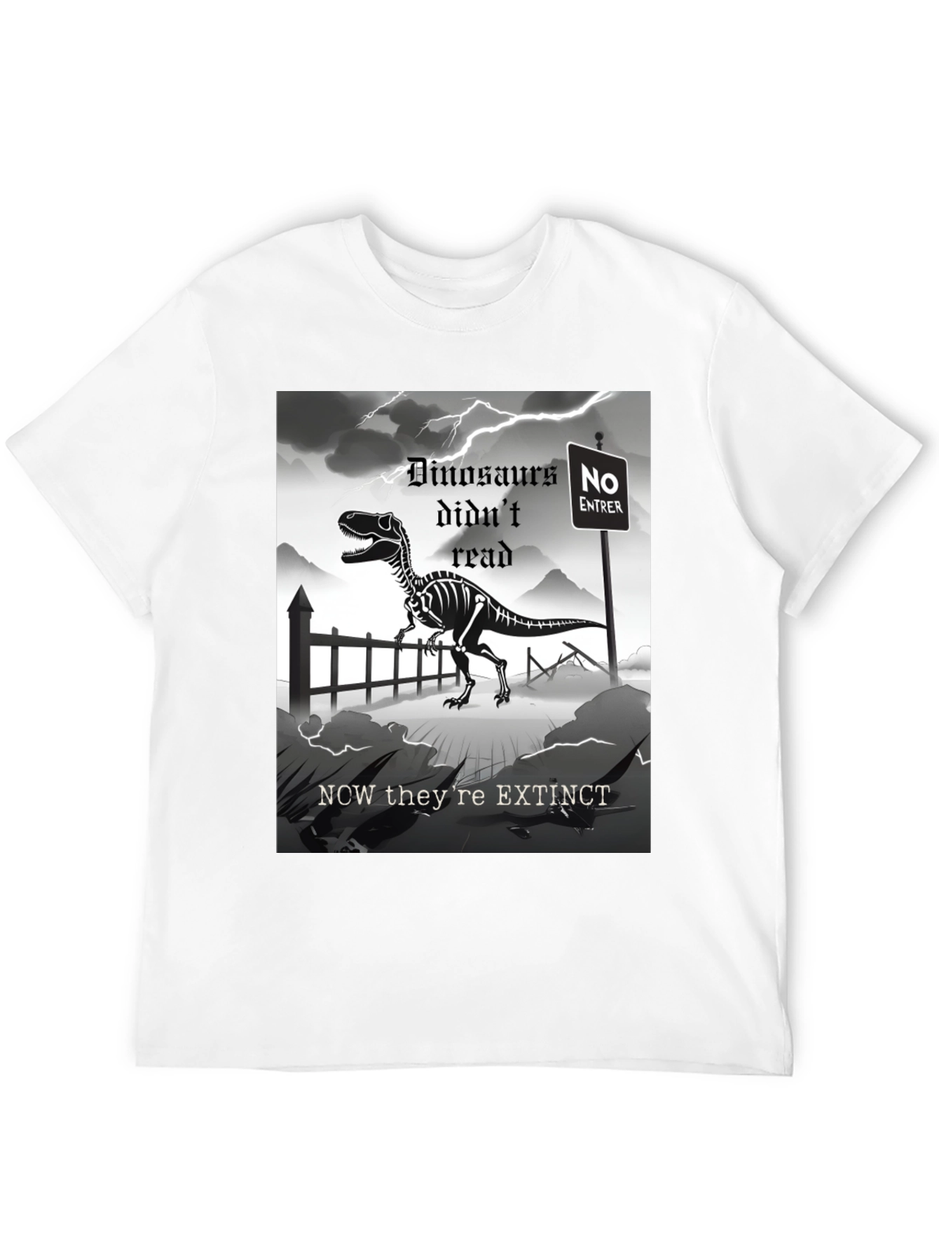 Dinosaur Extinction T-Shirt - Read or Die!