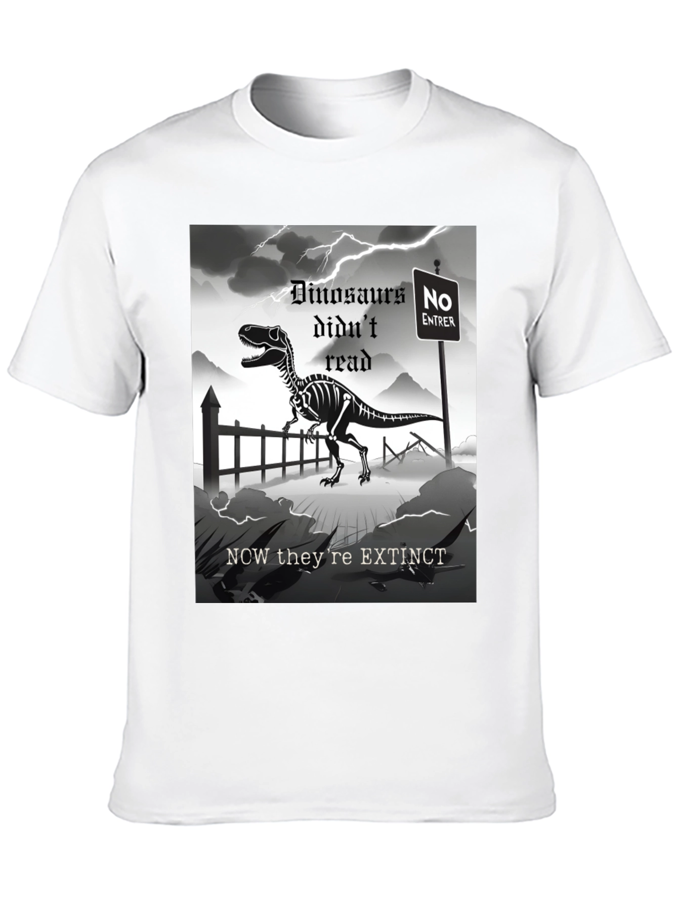 Dinosaur Extinction T-Shirt - Read or Die!