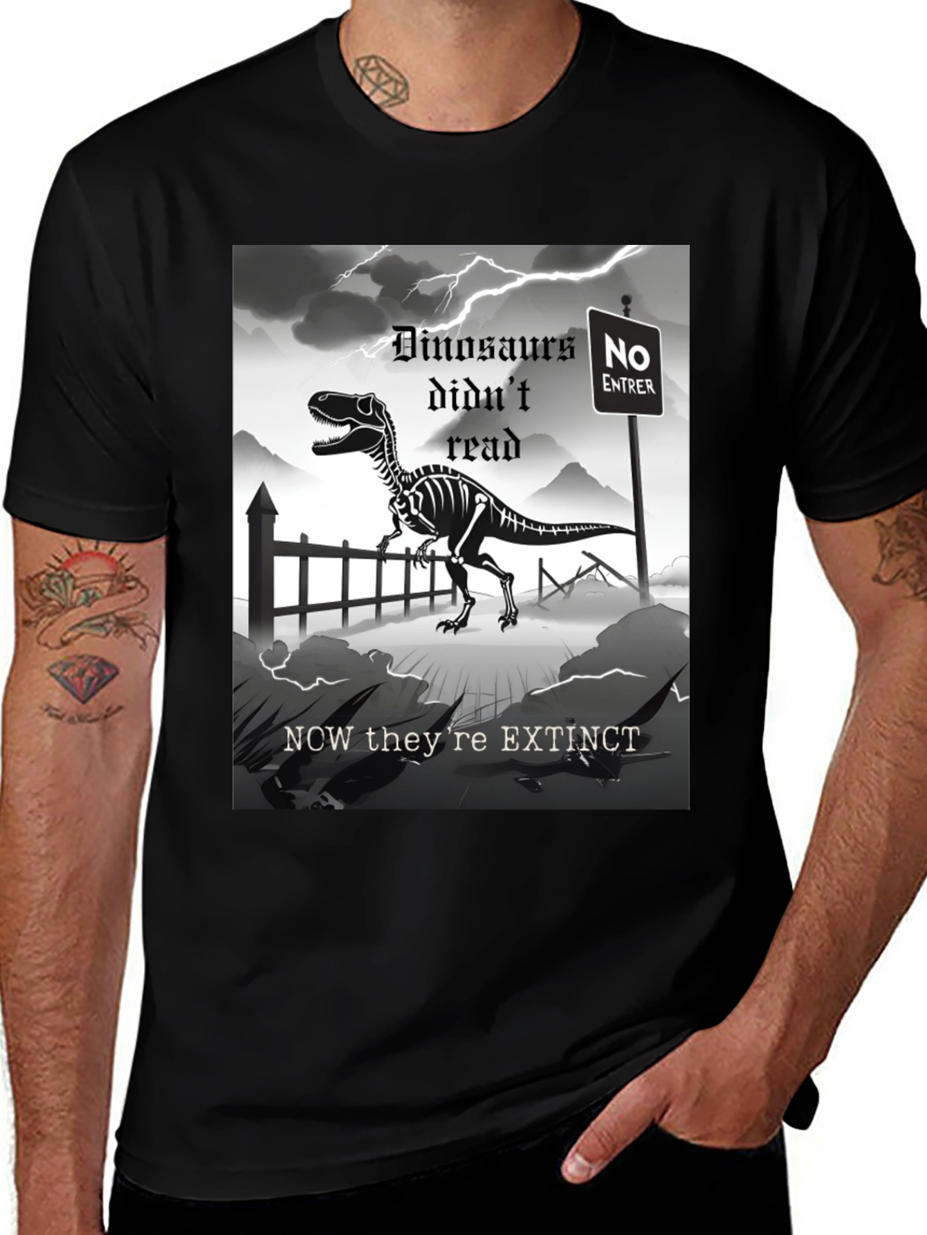 Dinosaur Extinction T-Shirt - Read or Die!