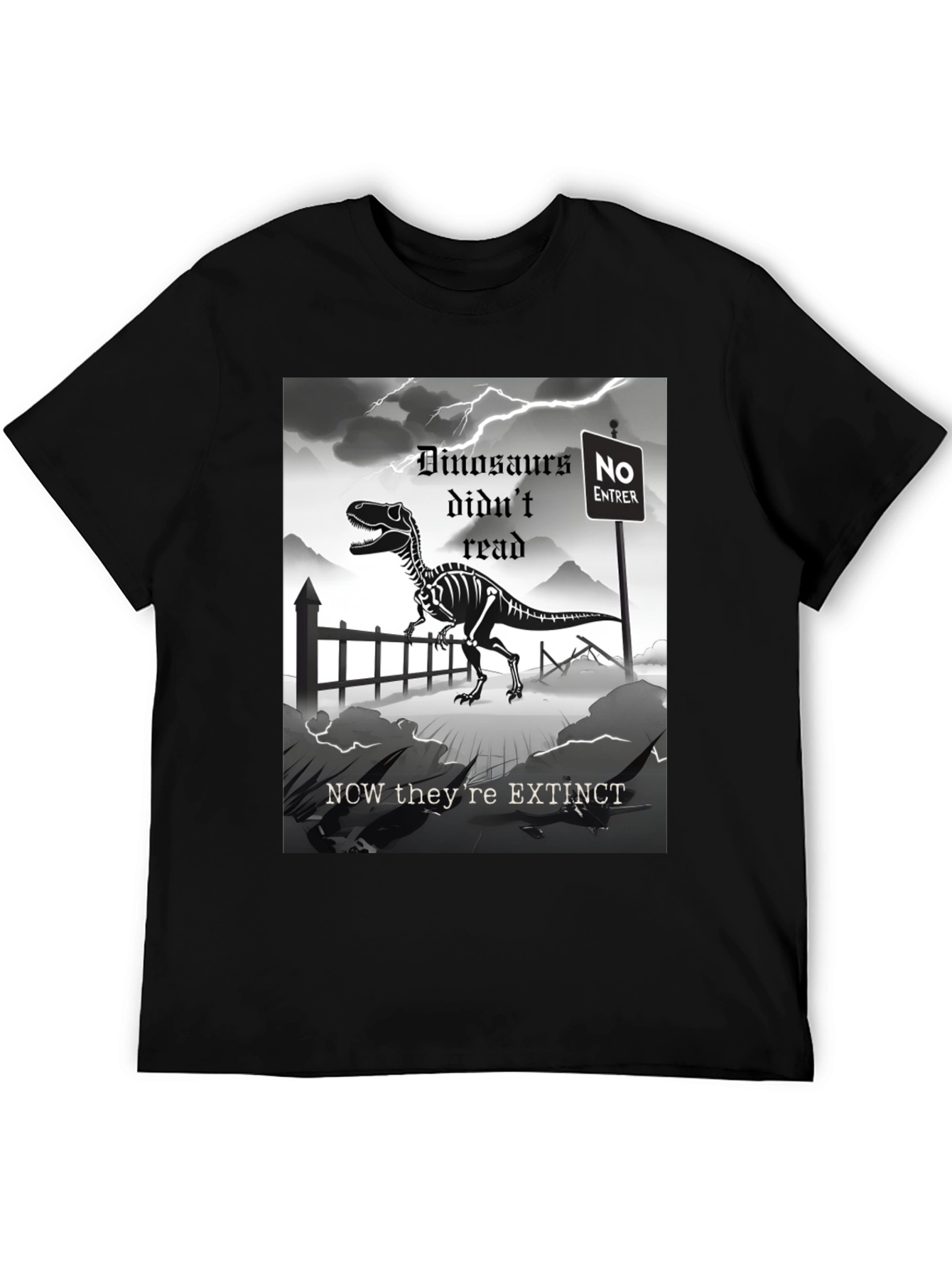 Dinosaur Extinction T-Shirt - Read or Die!