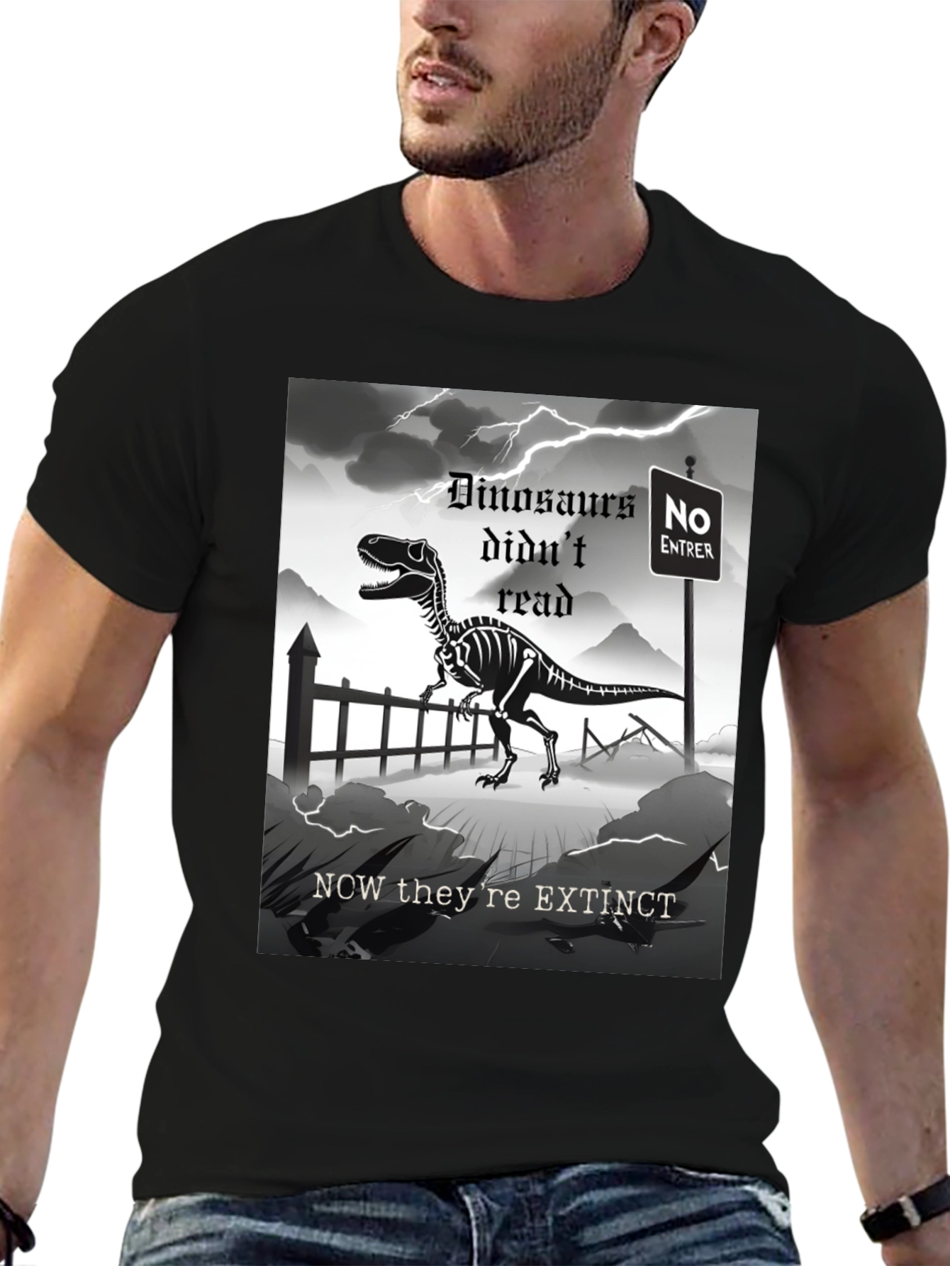 Dinosaur Extinction T-Shirt - Read or Die!